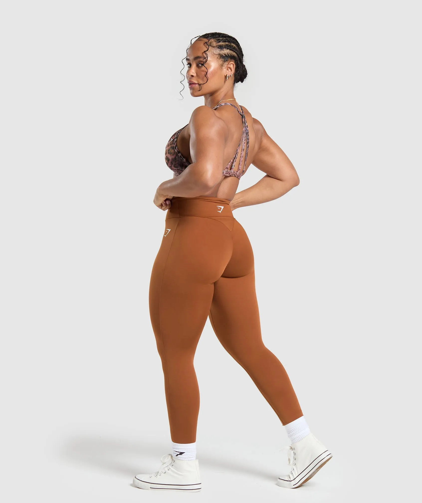 Power Short Leggings - Copper Brown