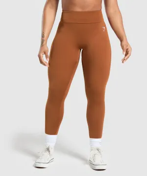Power Short Leggings - Copper Brown