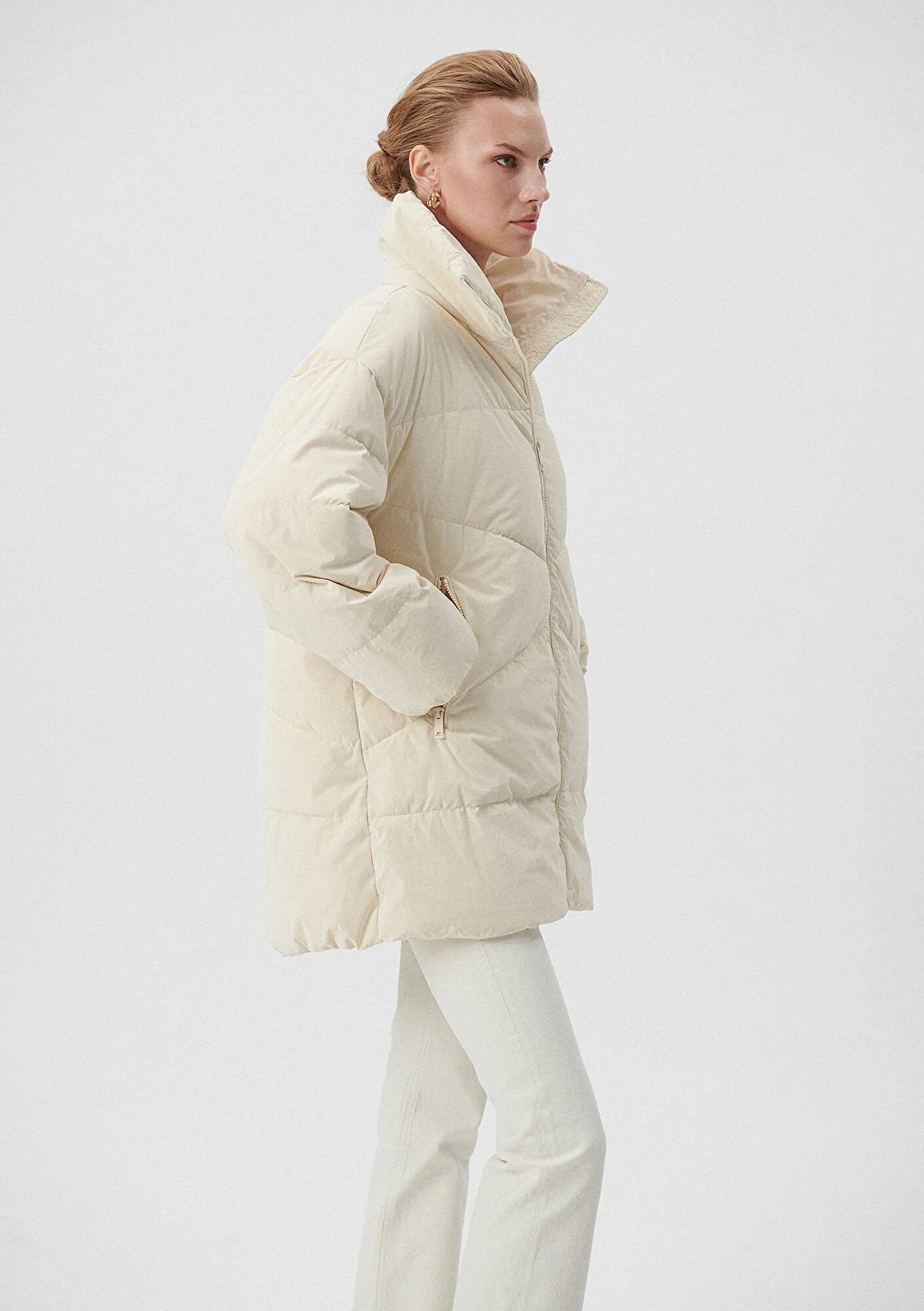 Premium Off White Puffer Jacket
