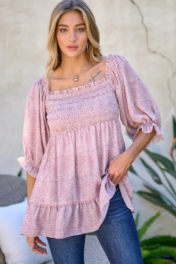 PRINTED LOOSE TOP