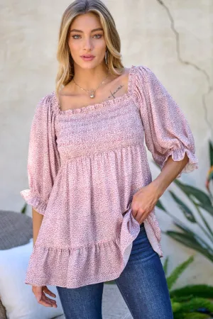 PRINTED LOOSE TOP