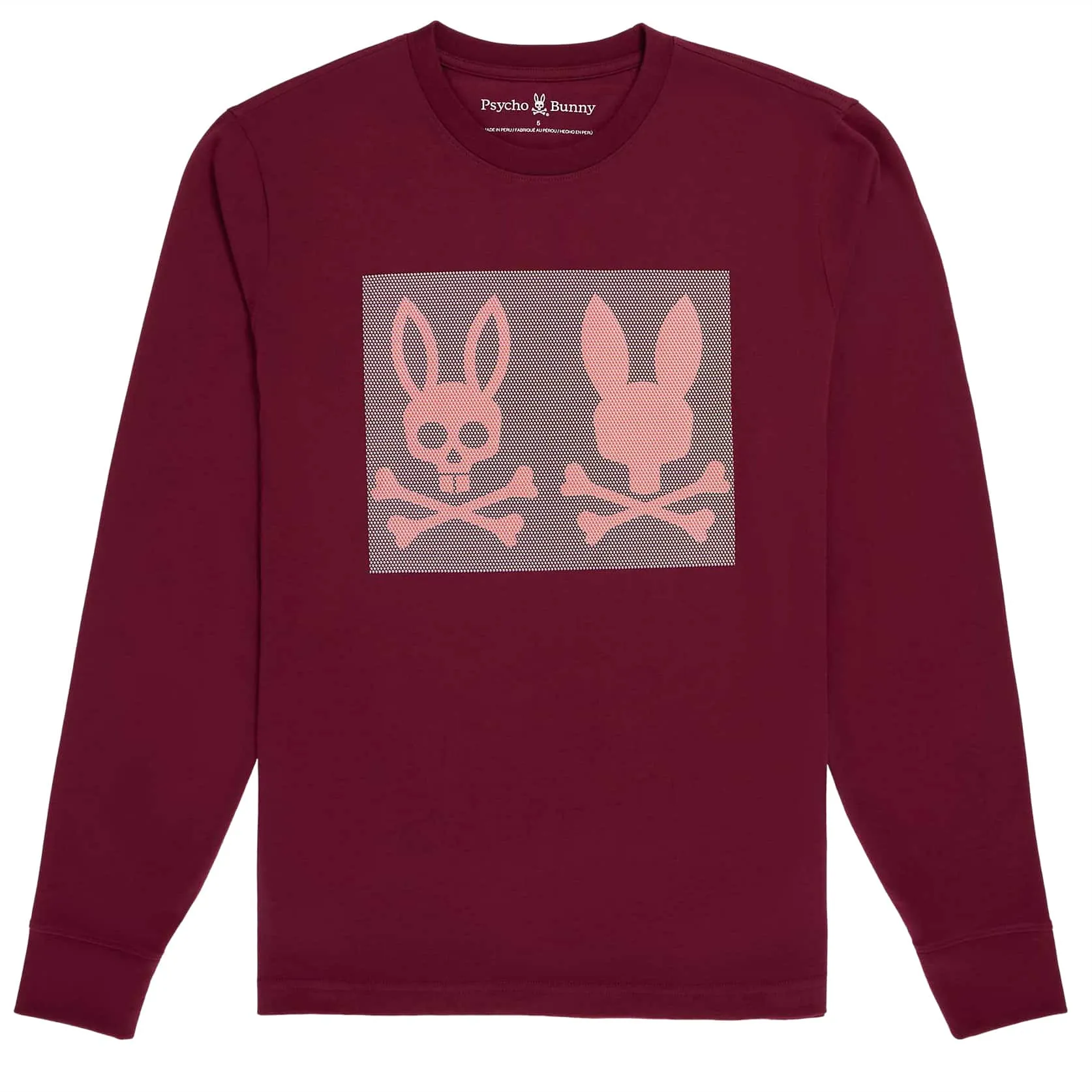 PSYCHO BUNNY CHICAGO HIGH DENSITY LONG SLEEVE T-SHIRT