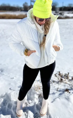 Puffer White Coat - Final Sale