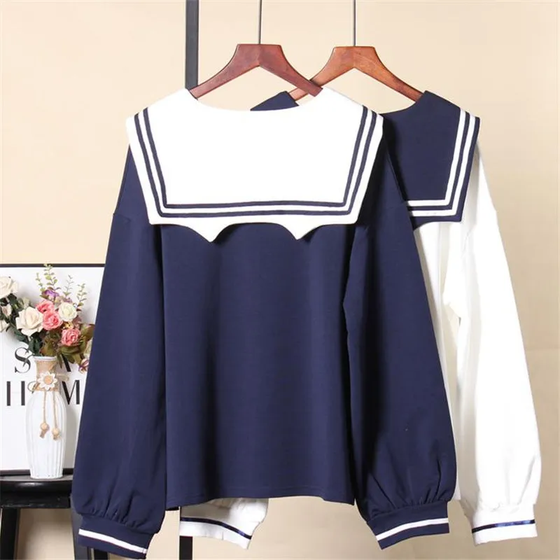 "CUTE CAT NAVY" SWEATSHIRT N101605