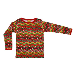 Radish Stripe - Poppy Red Long Sleeve Shirt
