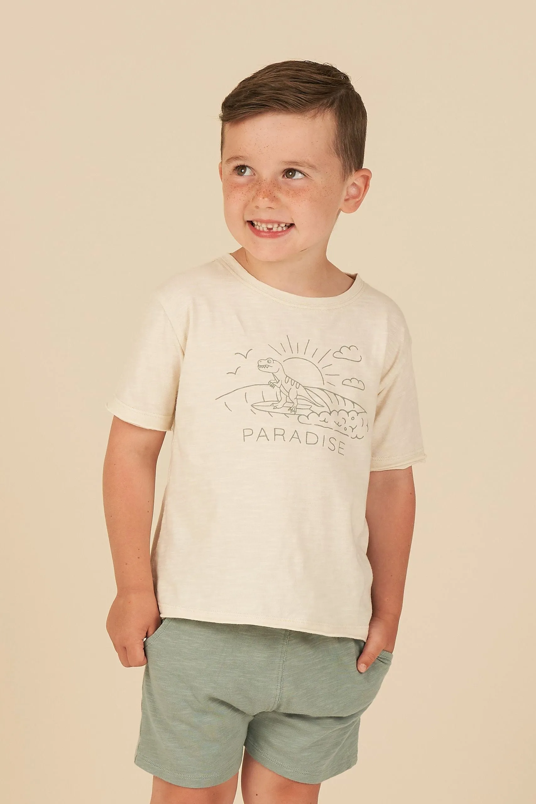 Raw Edge Tee | Paradise Ivory
