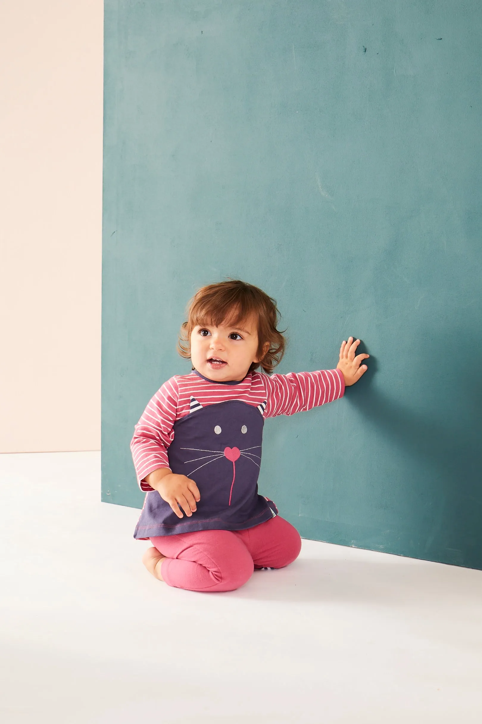 Red Cat Appliqu Dress And Legging Set