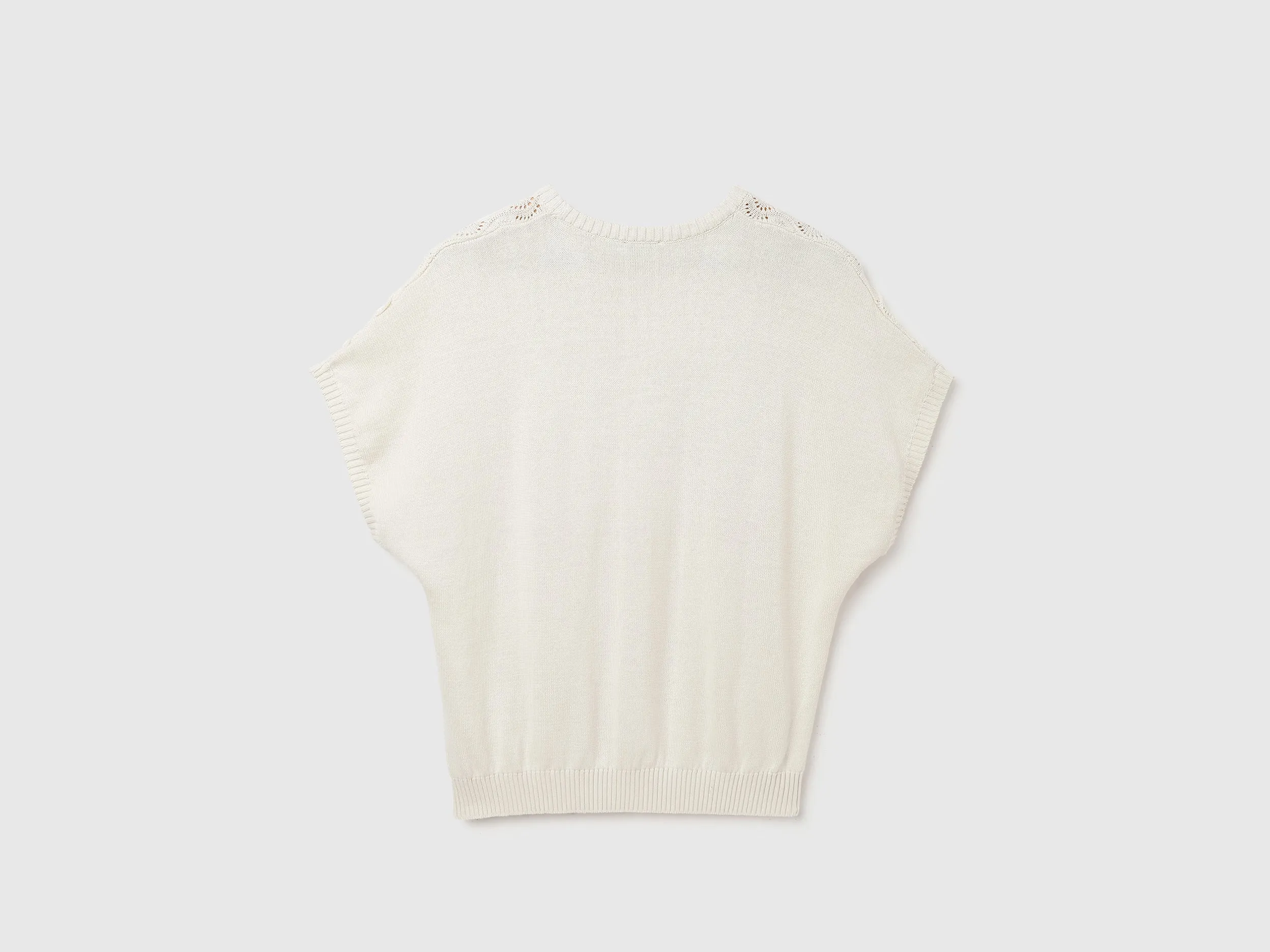 Regular Fit Round Neck Woven Design Tops