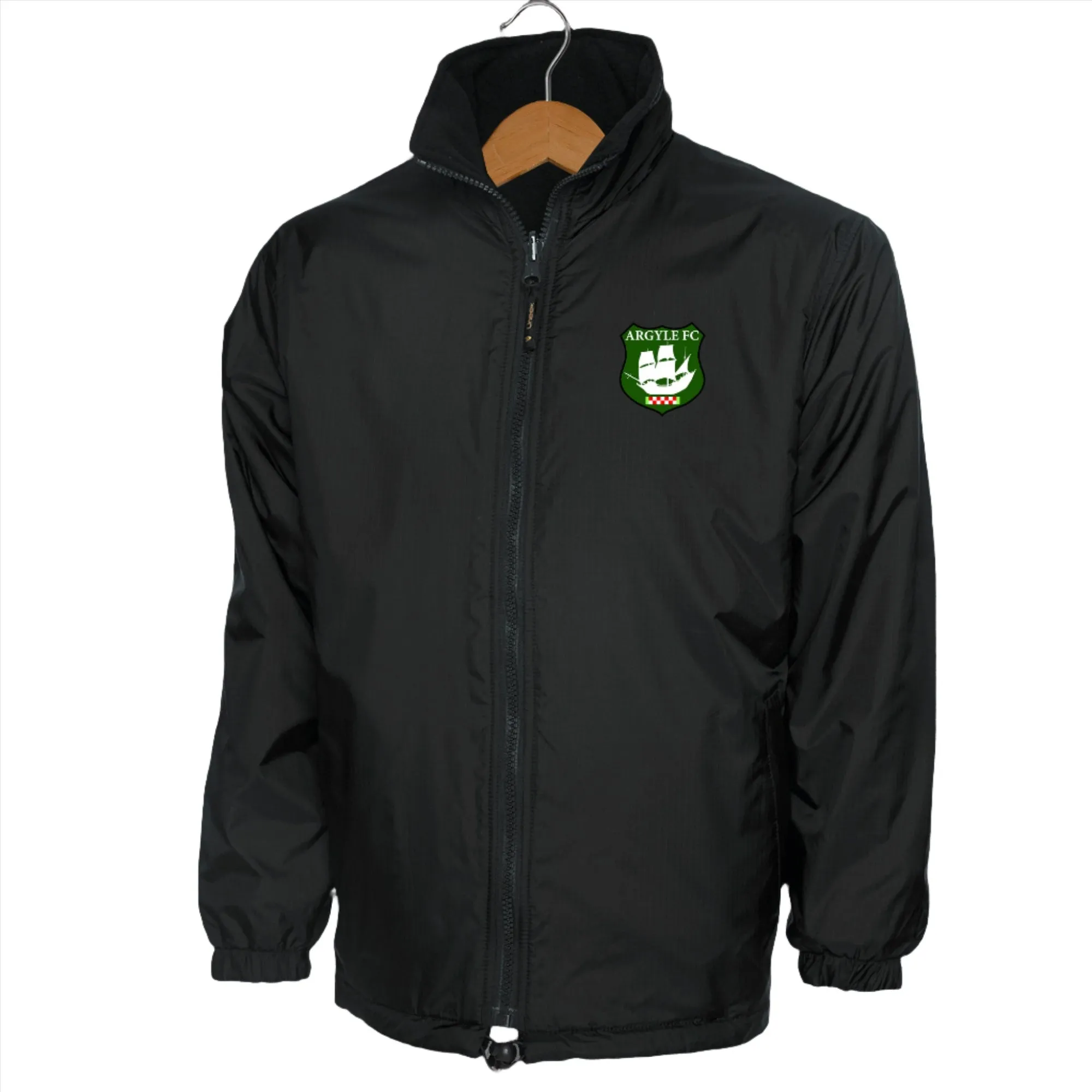 Retro Argyle FC Embroidered Reversible Fleece Jacket