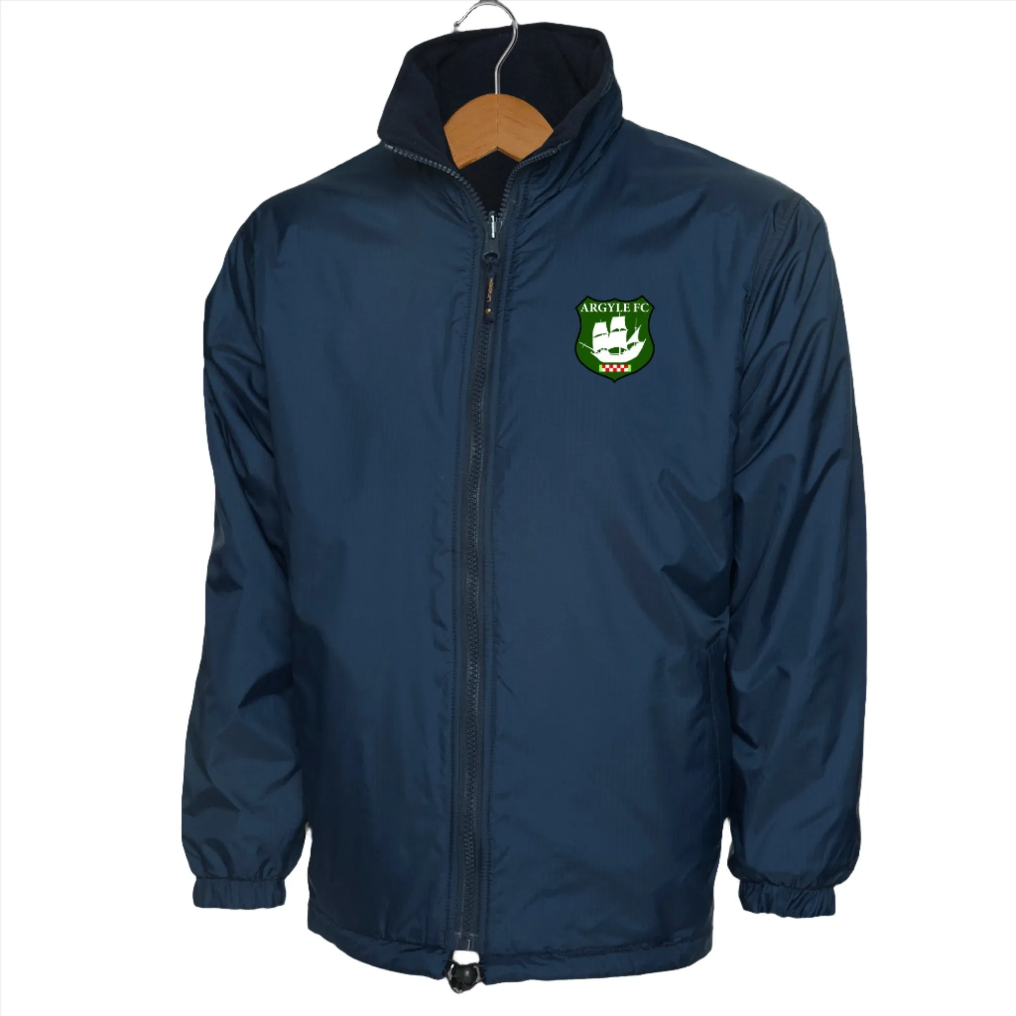 Retro Argyle FC Embroidered Reversible Fleece Jacket