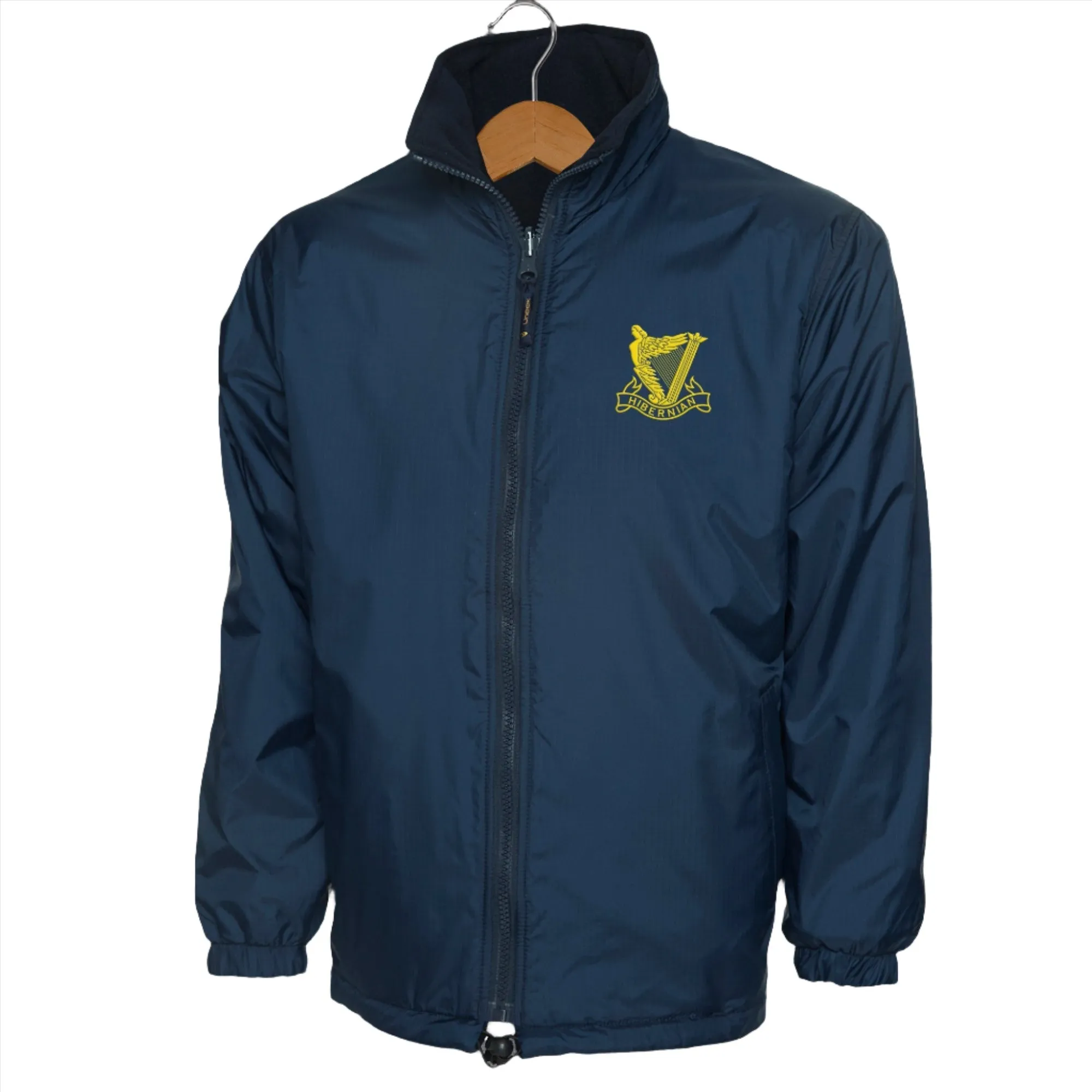 Retro Hibs 1900s Embroidered Reversible Fleece Jacket