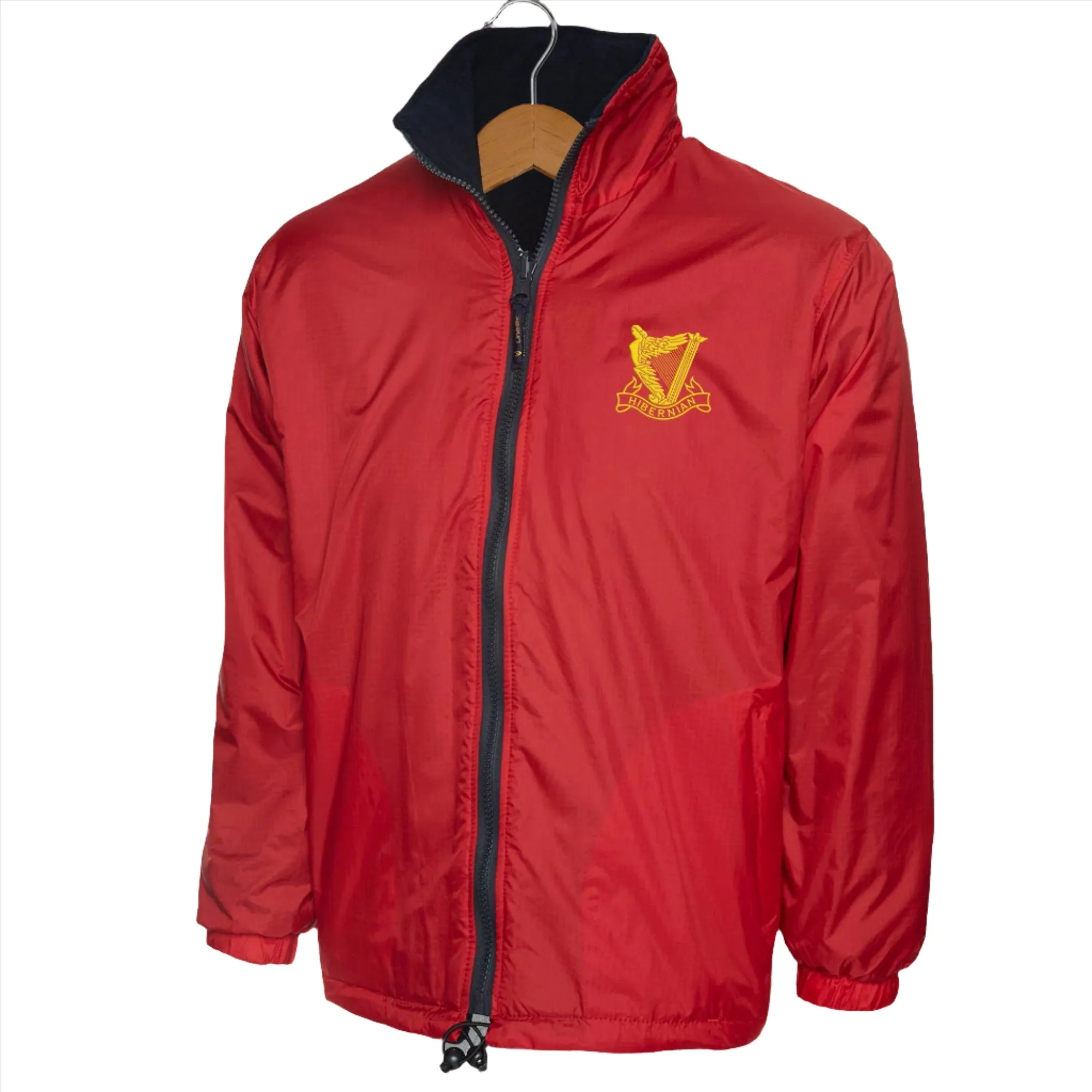 Retro Hibs 1900s Embroidered Reversible Fleece Jacket