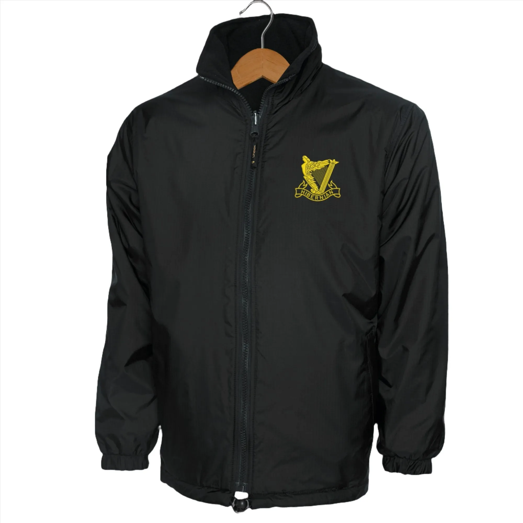 Retro Hibs 1900s Embroidered Reversible Fleece Jacket