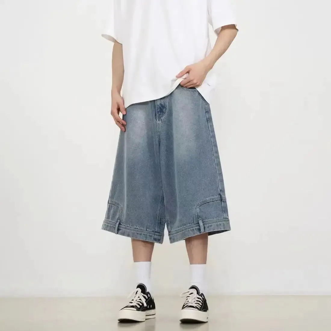 Reverse Jean Shorts