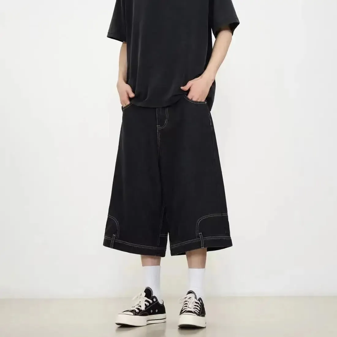 Reverse Jean Shorts