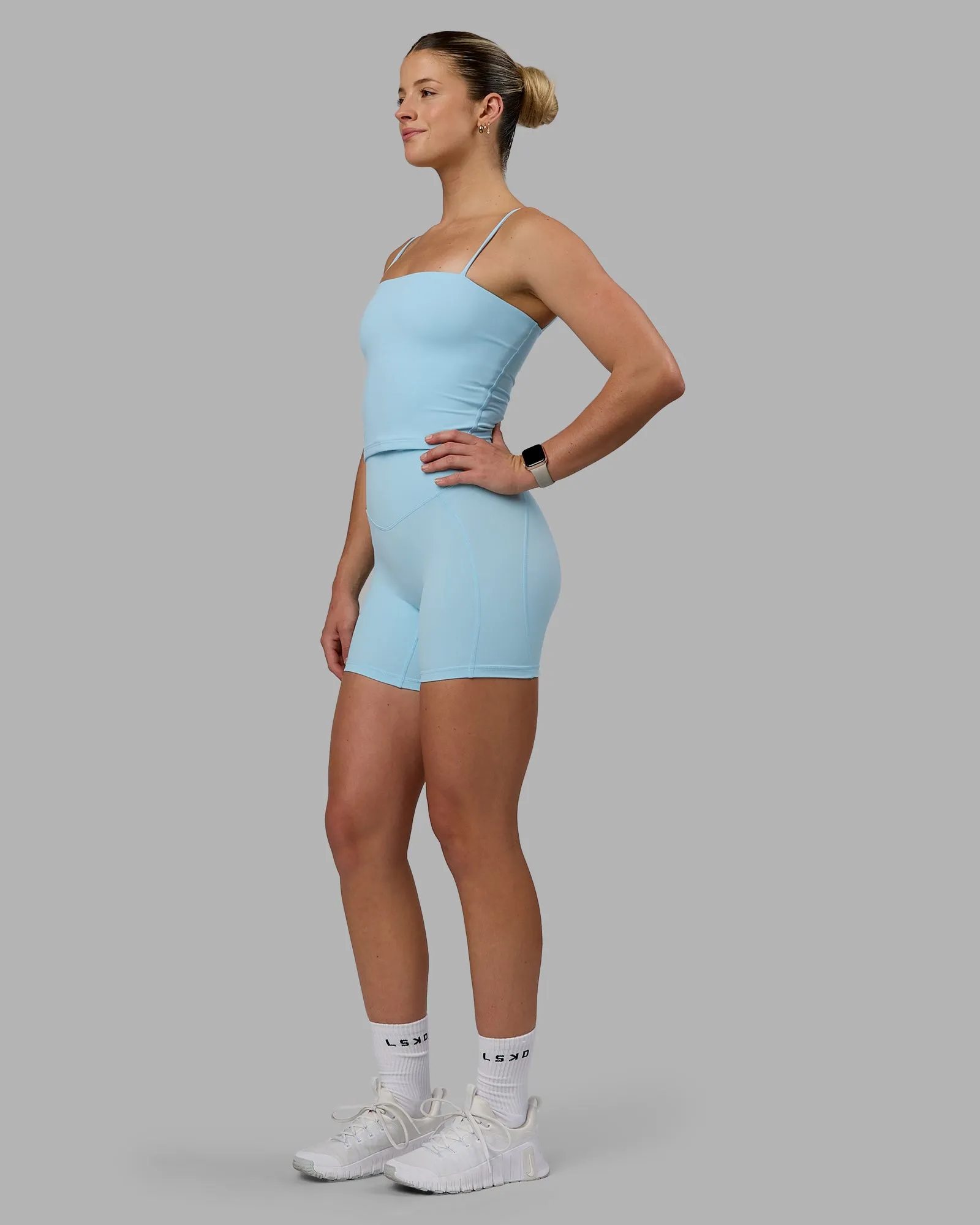 Revive Shelf Bra Tank - Crystal Blue