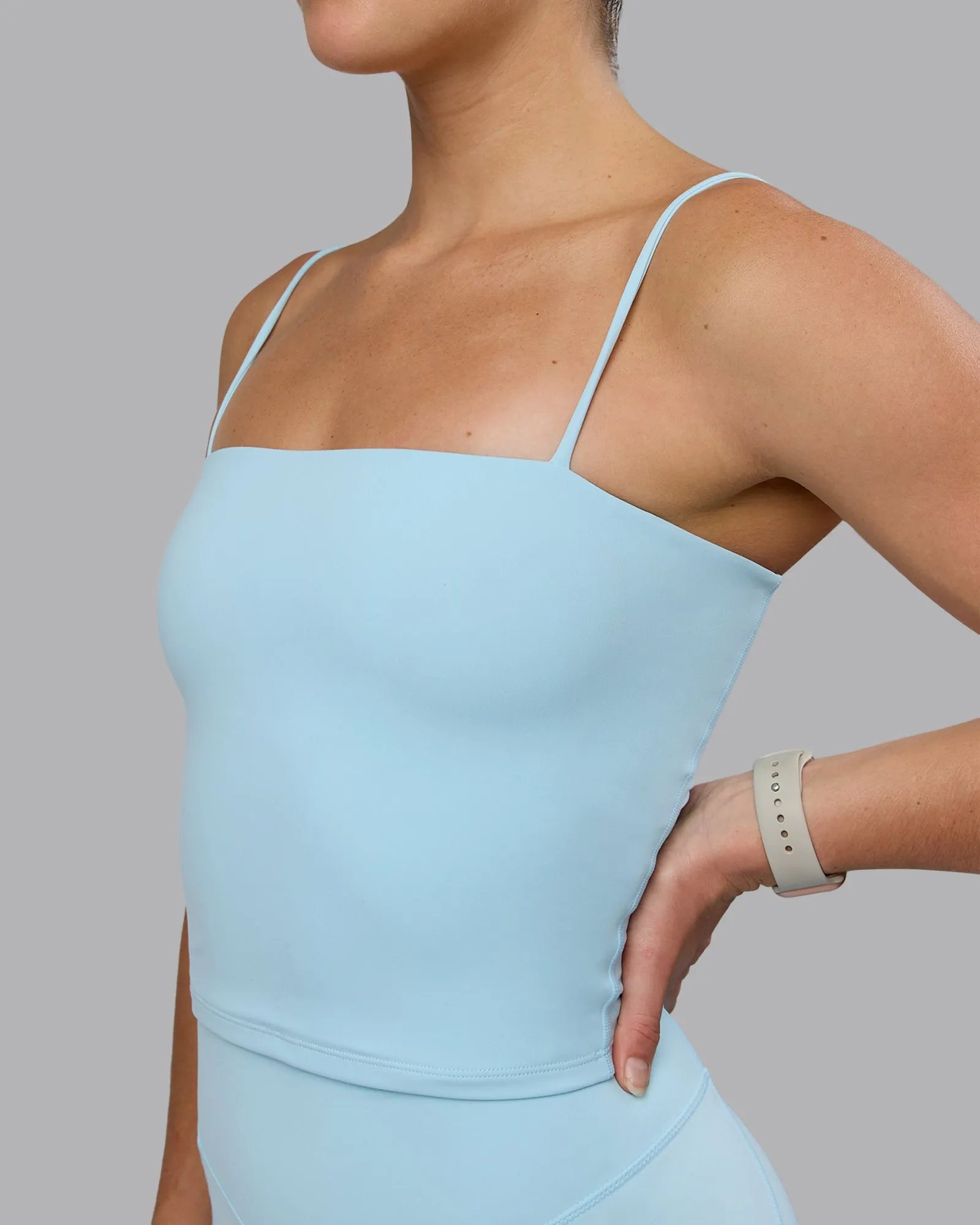 Revive Shelf Bra Tank - Crystal Blue