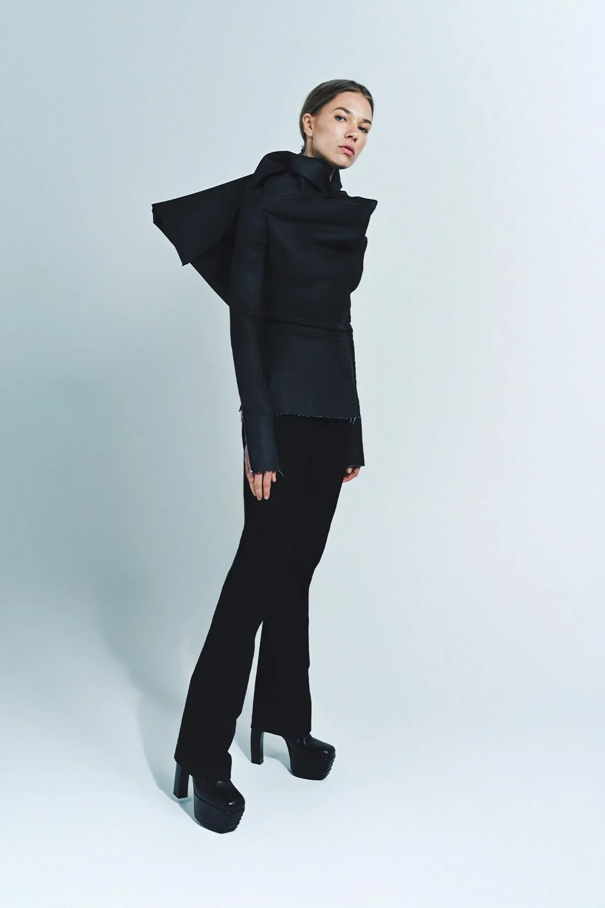 RICK OWENS | WINGED LONG SLEEVE TOP