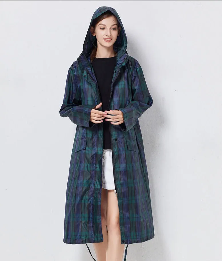 Robust mackintosh with hood ladies windbreaker - Trendy fashion for any season