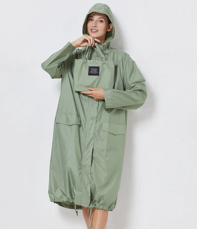 Robust mackintosh with hood ladies windbreaker - Trendy fashion for any season