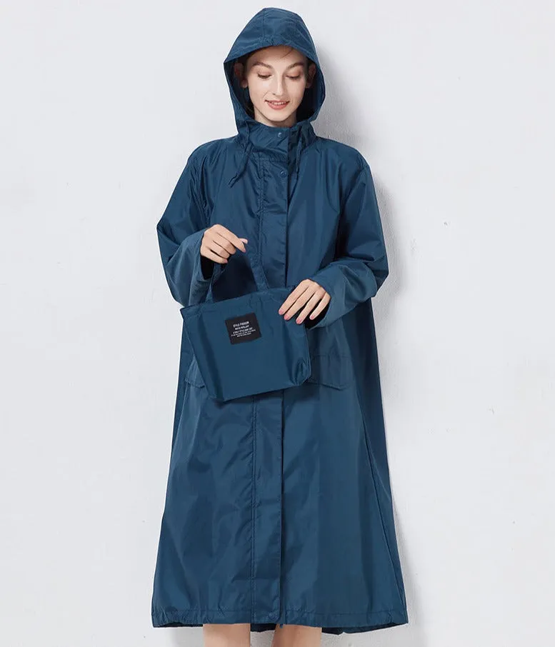 Robust mackintosh with hood ladies windbreaker - Trendy fashion for any season