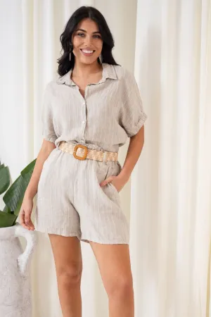 Salvatore Shorts With Belt | Beige