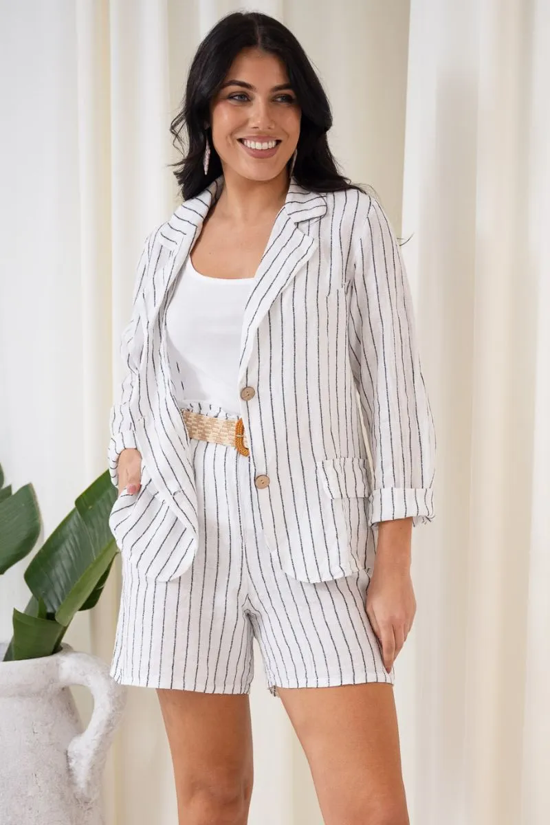 Salvatore Shorts With Belt | White