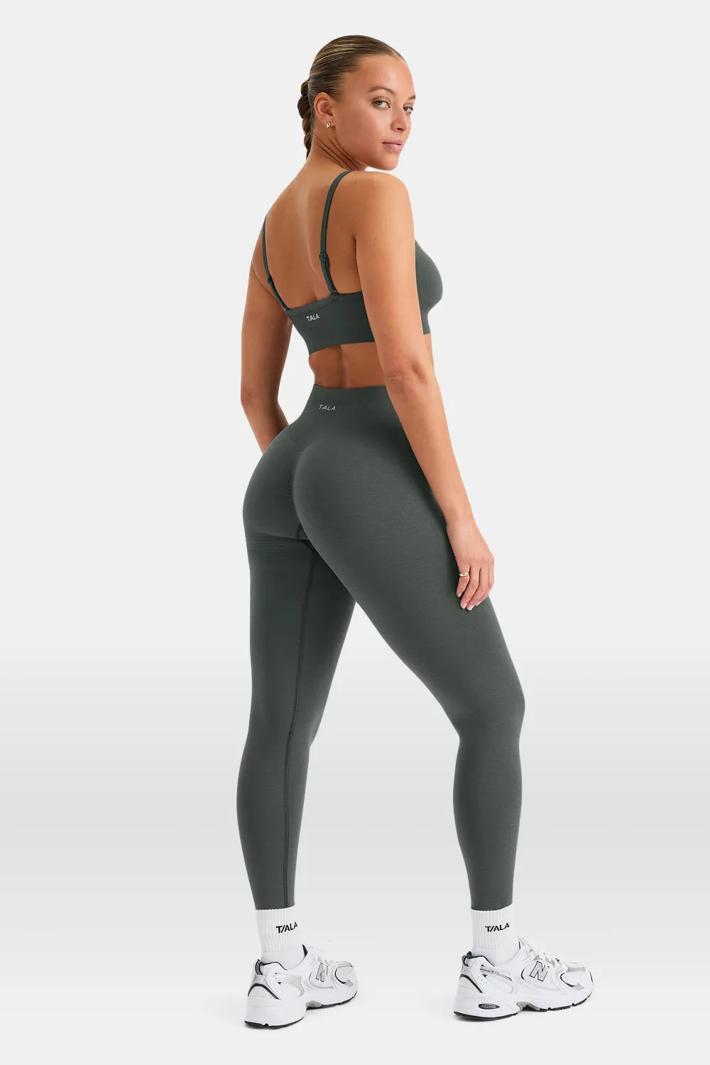 SCULPT SEAMLESS SCRUNCH LEGGING - DARK OLIVE MARL