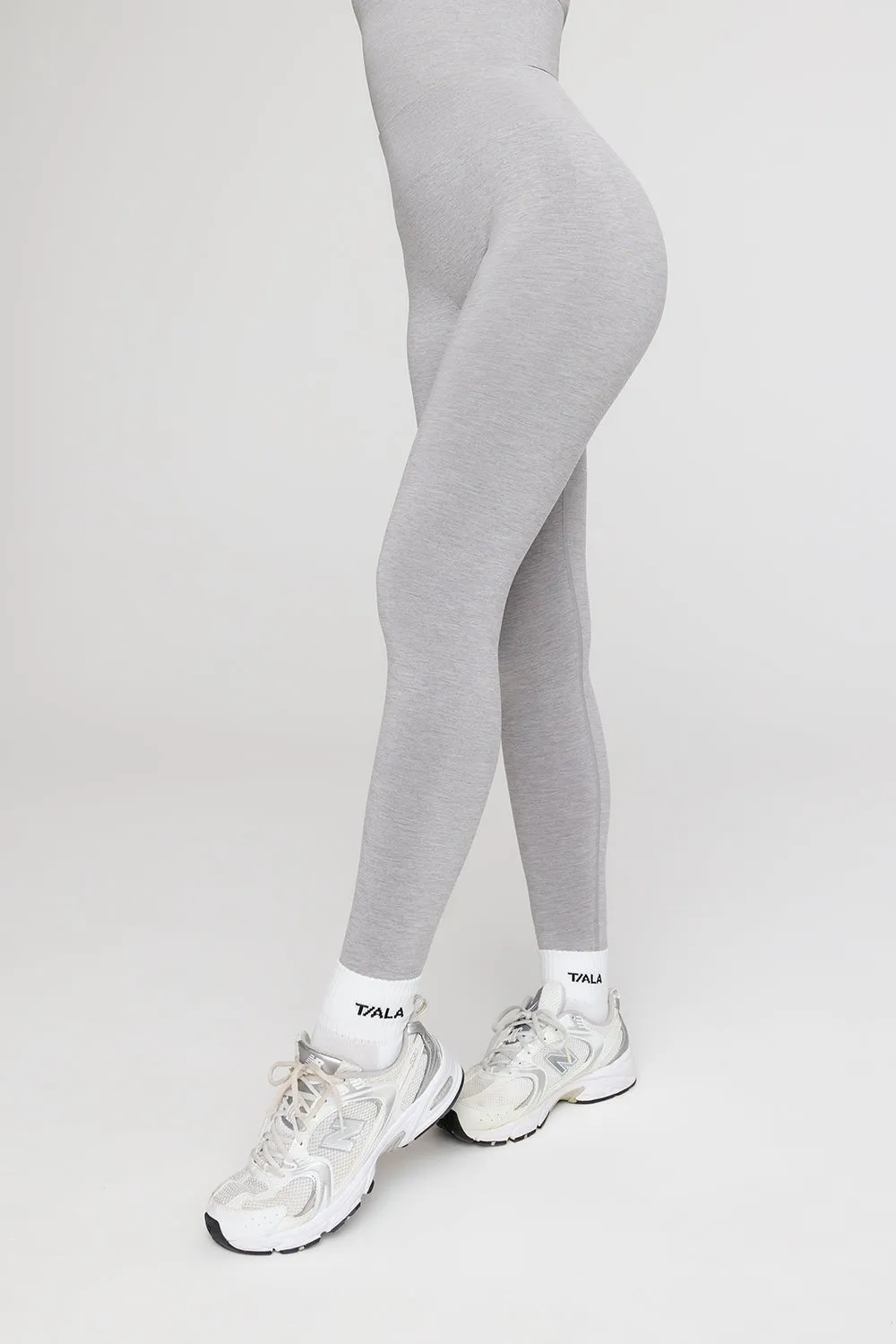 SCULPT SEAMLESS SCRUNCH LEGGING - LIGHT GREY MARL