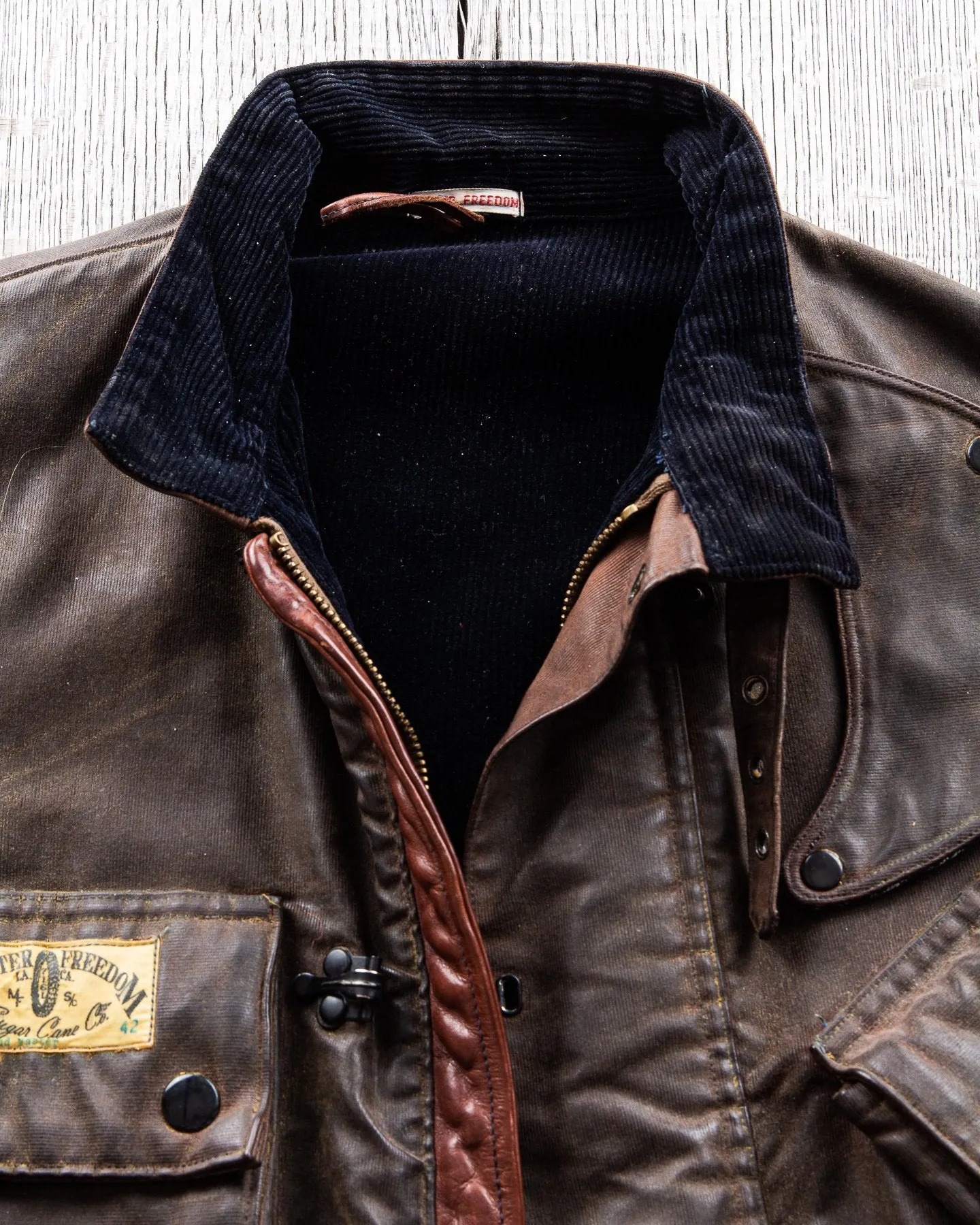 Second Hand Mister Freedom Mulholland Drizzle King Jacket Brown Duck Waxed