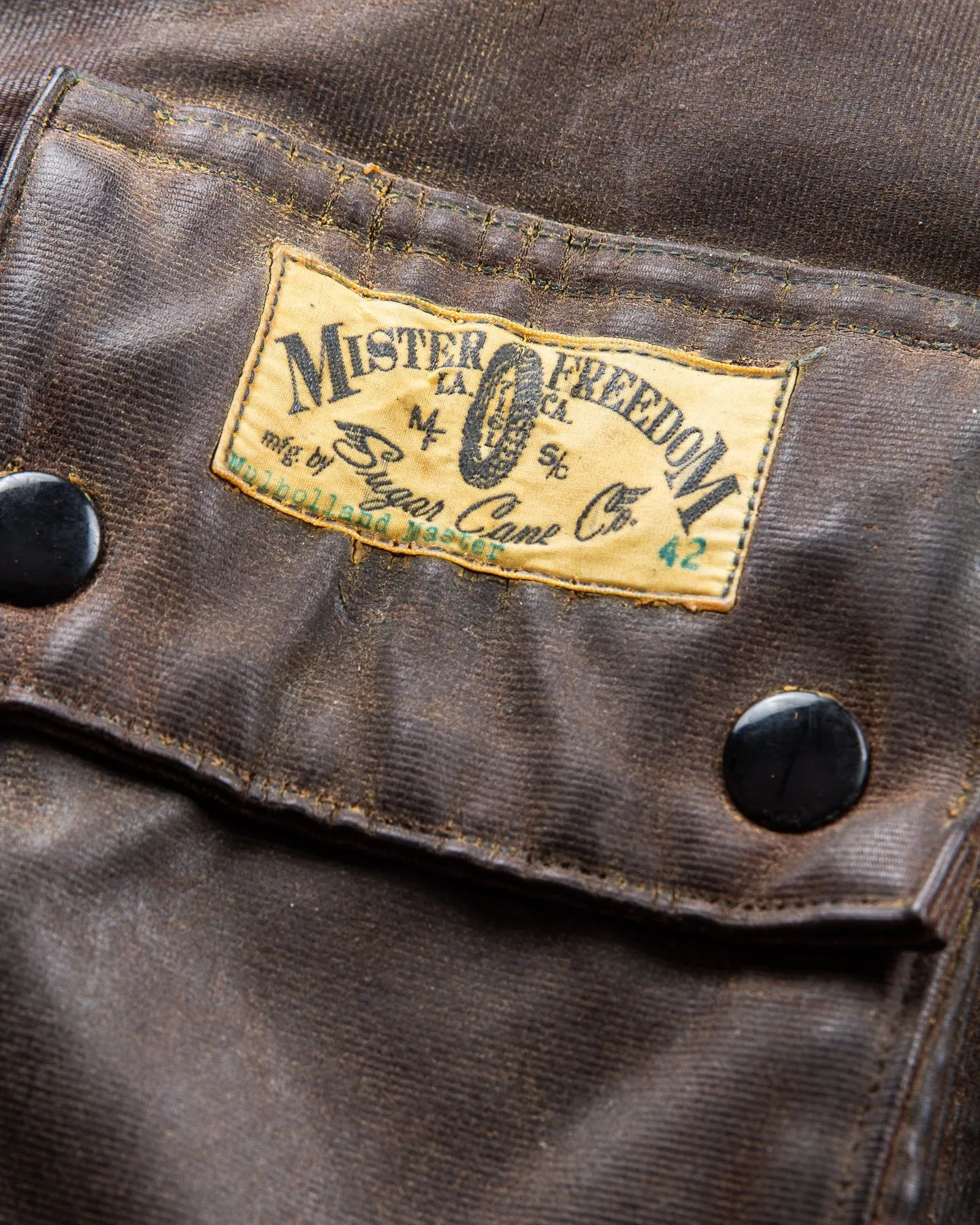 Second Hand Mister Freedom Mulholland Drizzle King Jacket Brown Duck Waxed