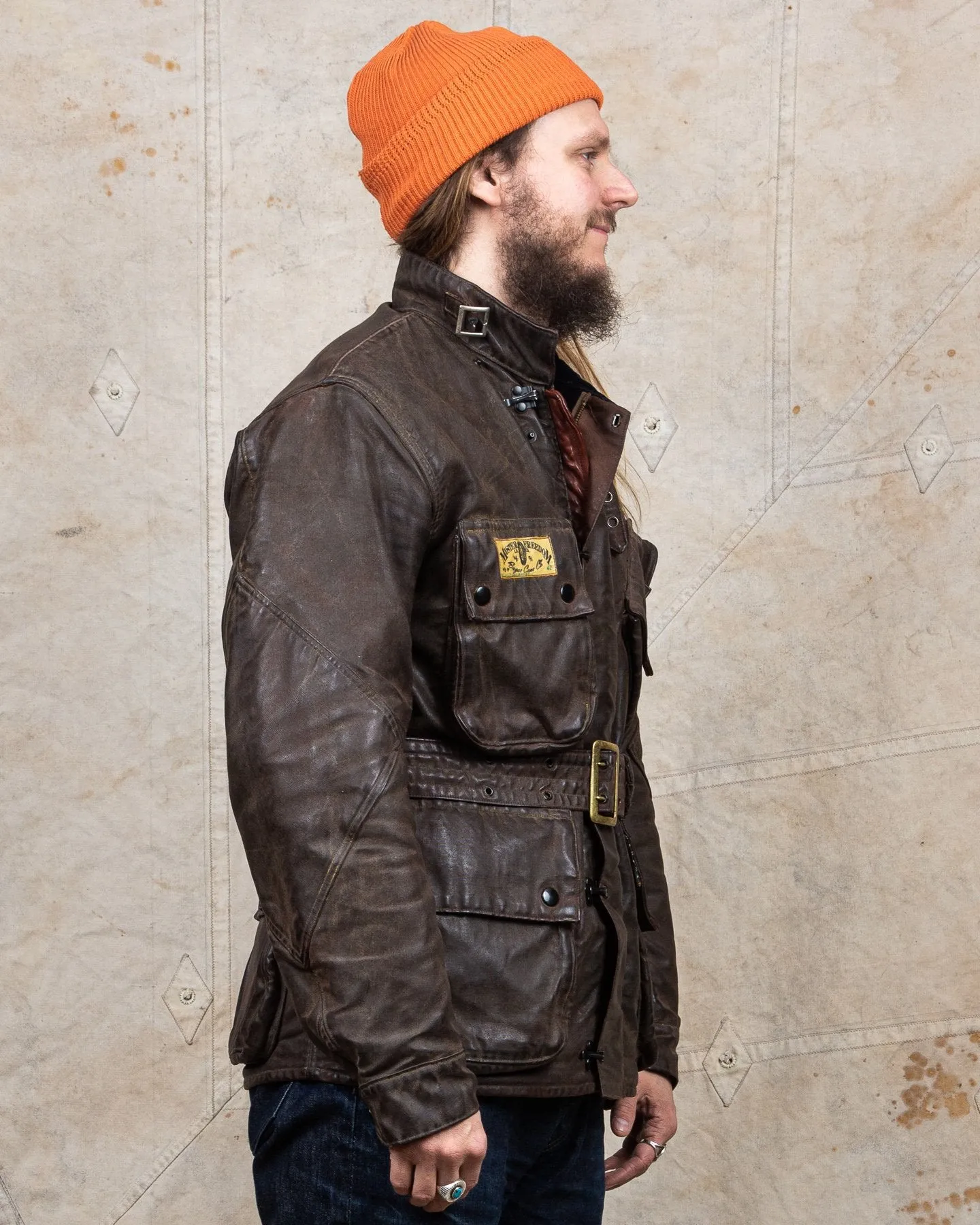 Second Hand Mister Freedom Mulholland Drizzle King Jacket Brown Duck Waxed