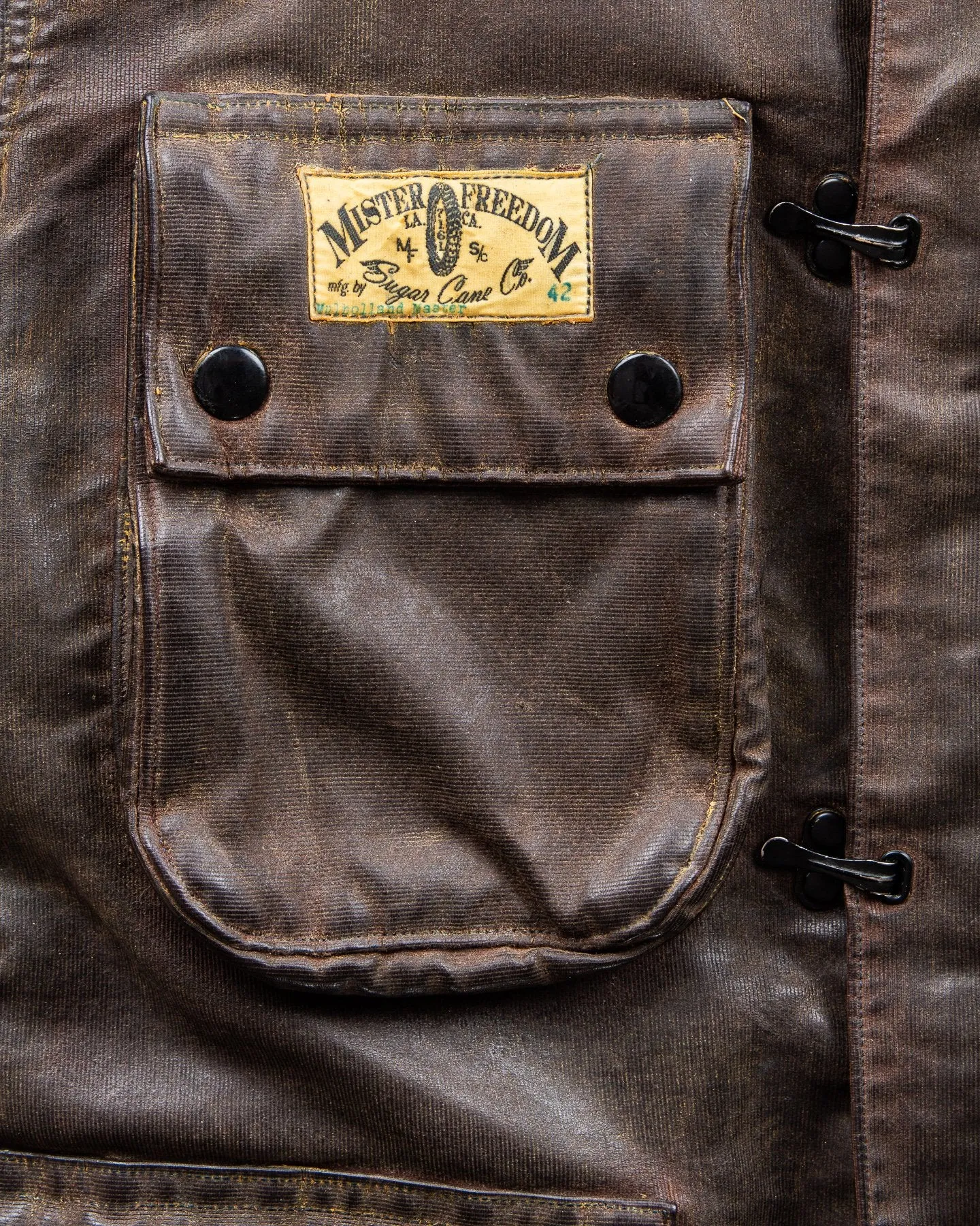Second Hand Mister Freedom Mulholland Drizzle King Jacket Brown Duck Waxed
