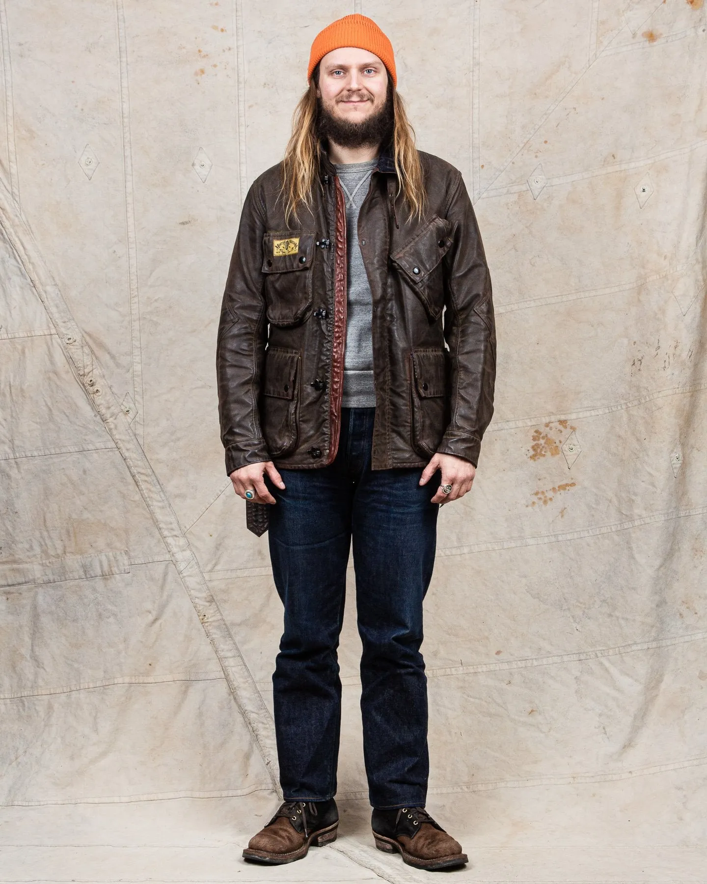 Second Hand Mister Freedom Mulholland Drizzle King Jacket Brown Duck Waxed