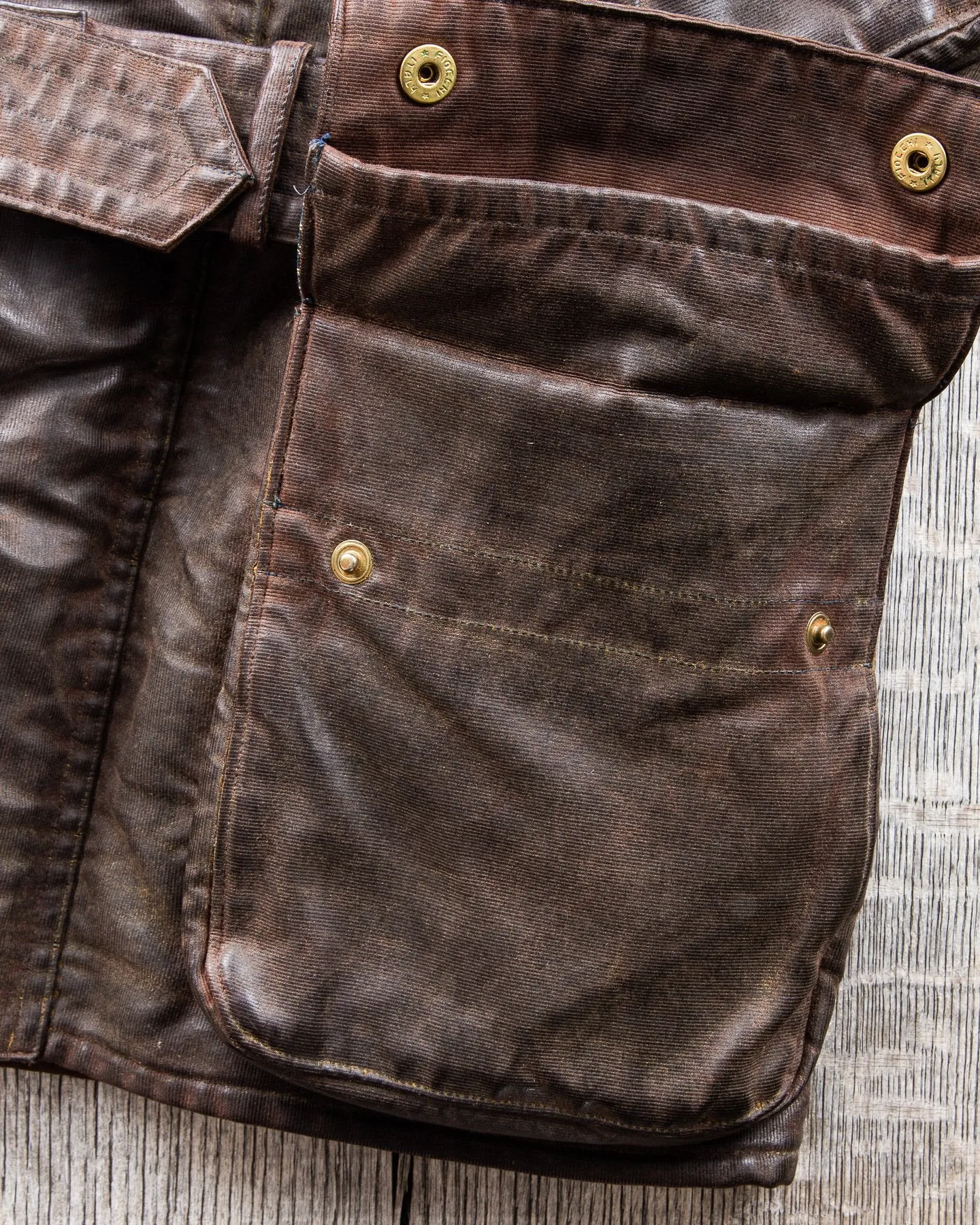 Second Hand Mister Freedom Mulholland Drizzle King Jacket Brown Duck Waxed