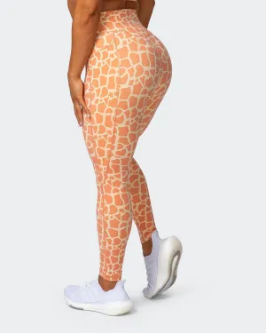 Signature Pocket Ankle Length Leggings - Paradise Giraffe Print