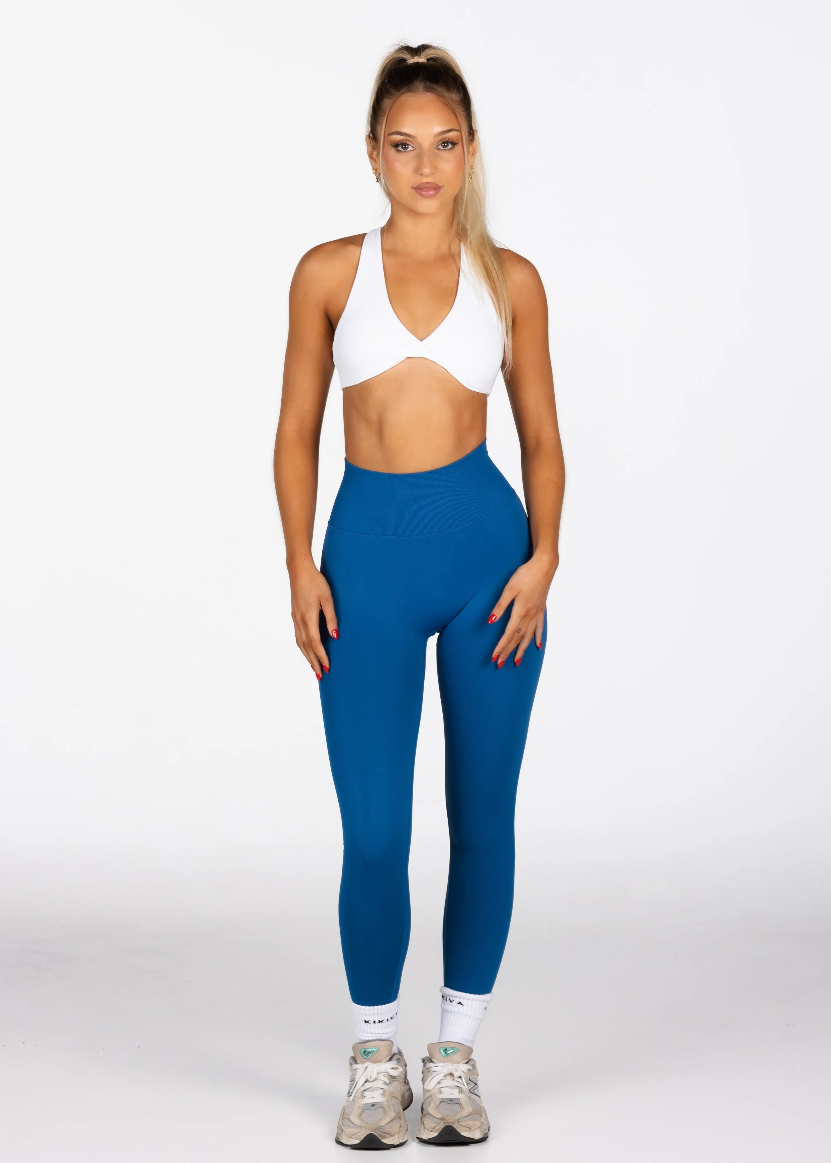Signature Scrunch Leggings - Steel Blue