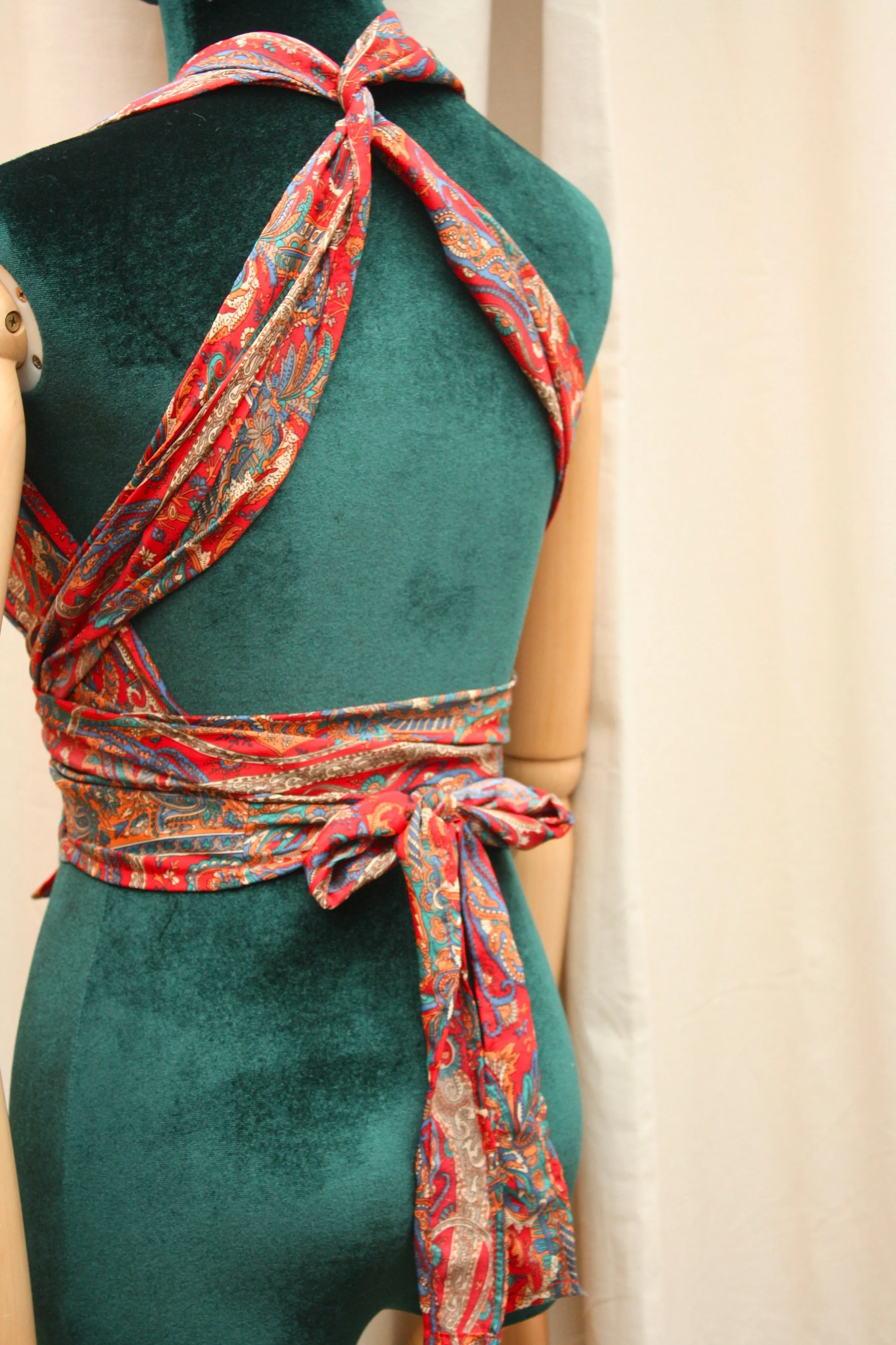 Silk Multi-Way Halter Top