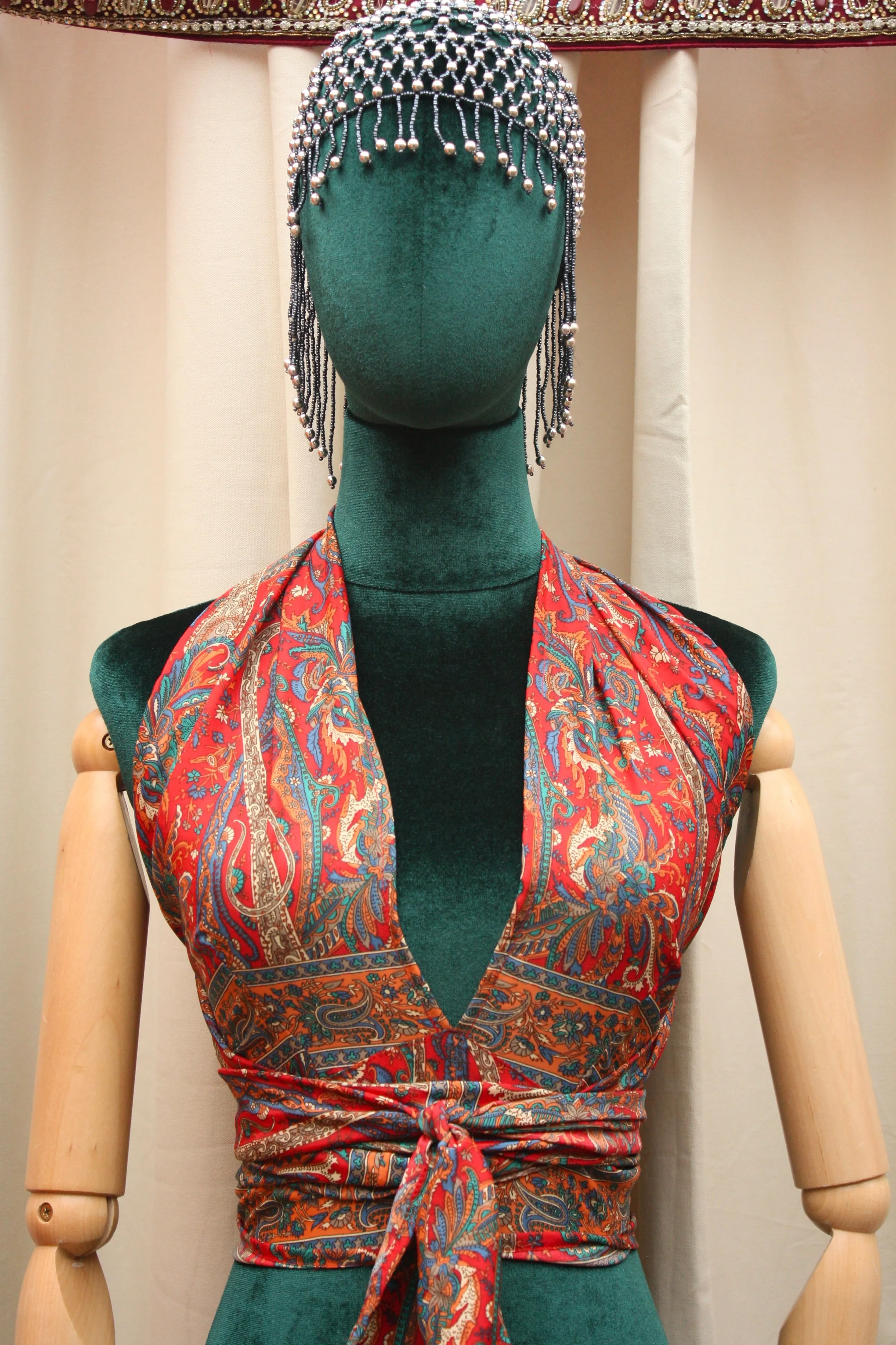 Silk Multi-Way Halter Top