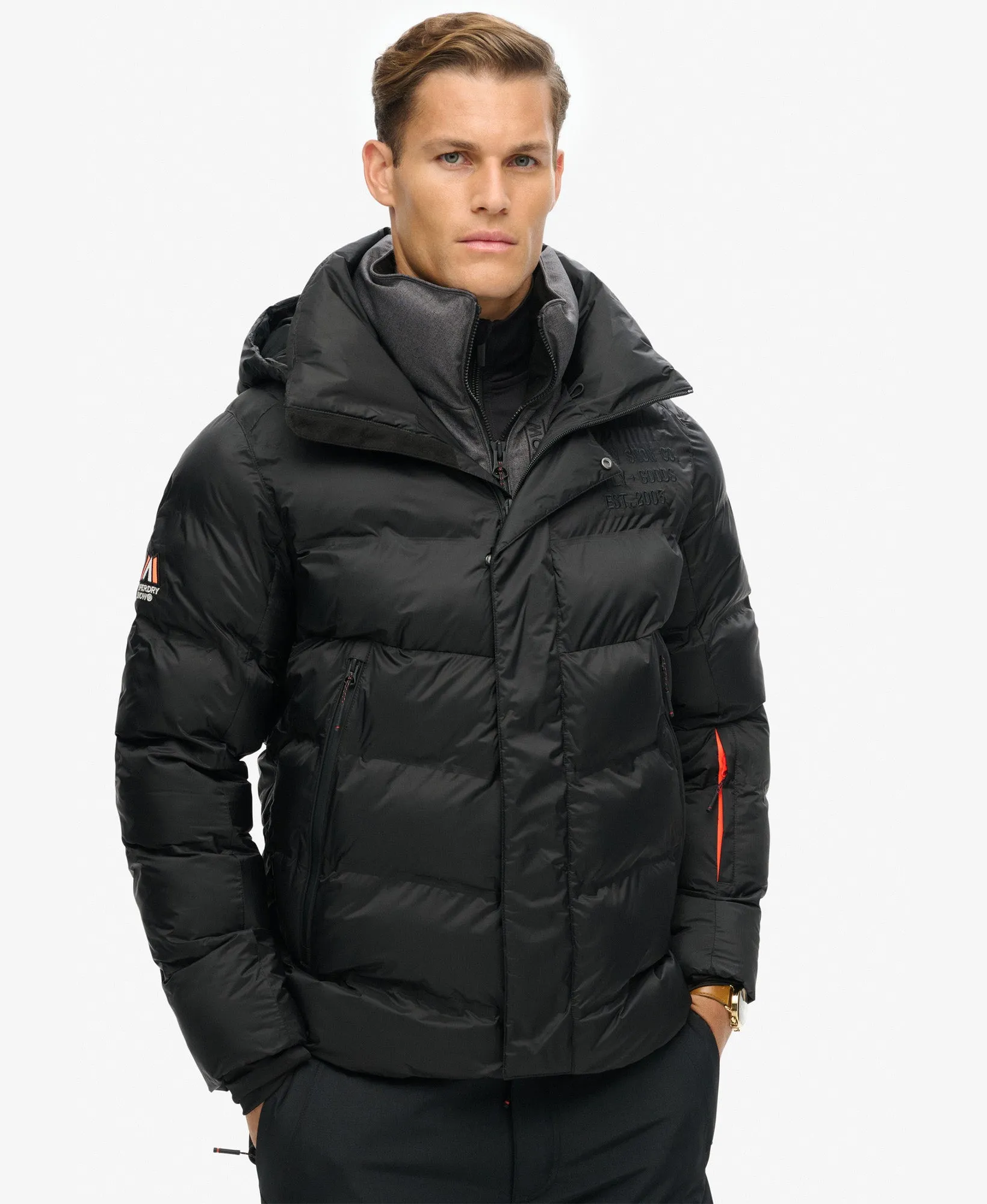 Ski Sport Puffer Jacket | Black