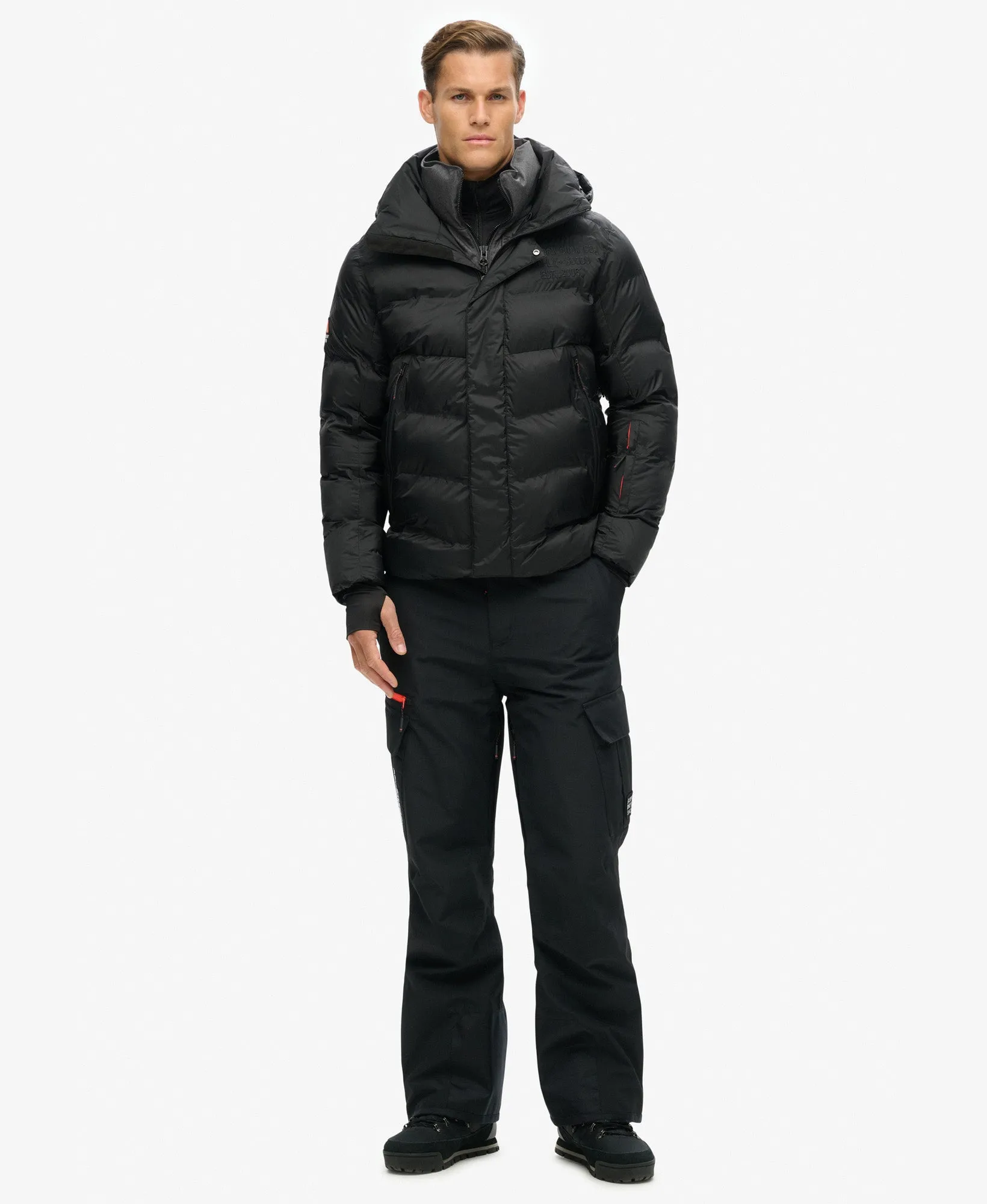 Ski Sport Puffer Jacket | Black