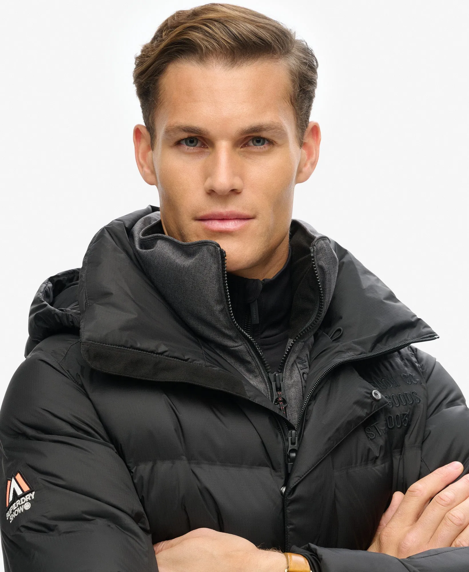 Ski Sport Puffer Jacket | Black