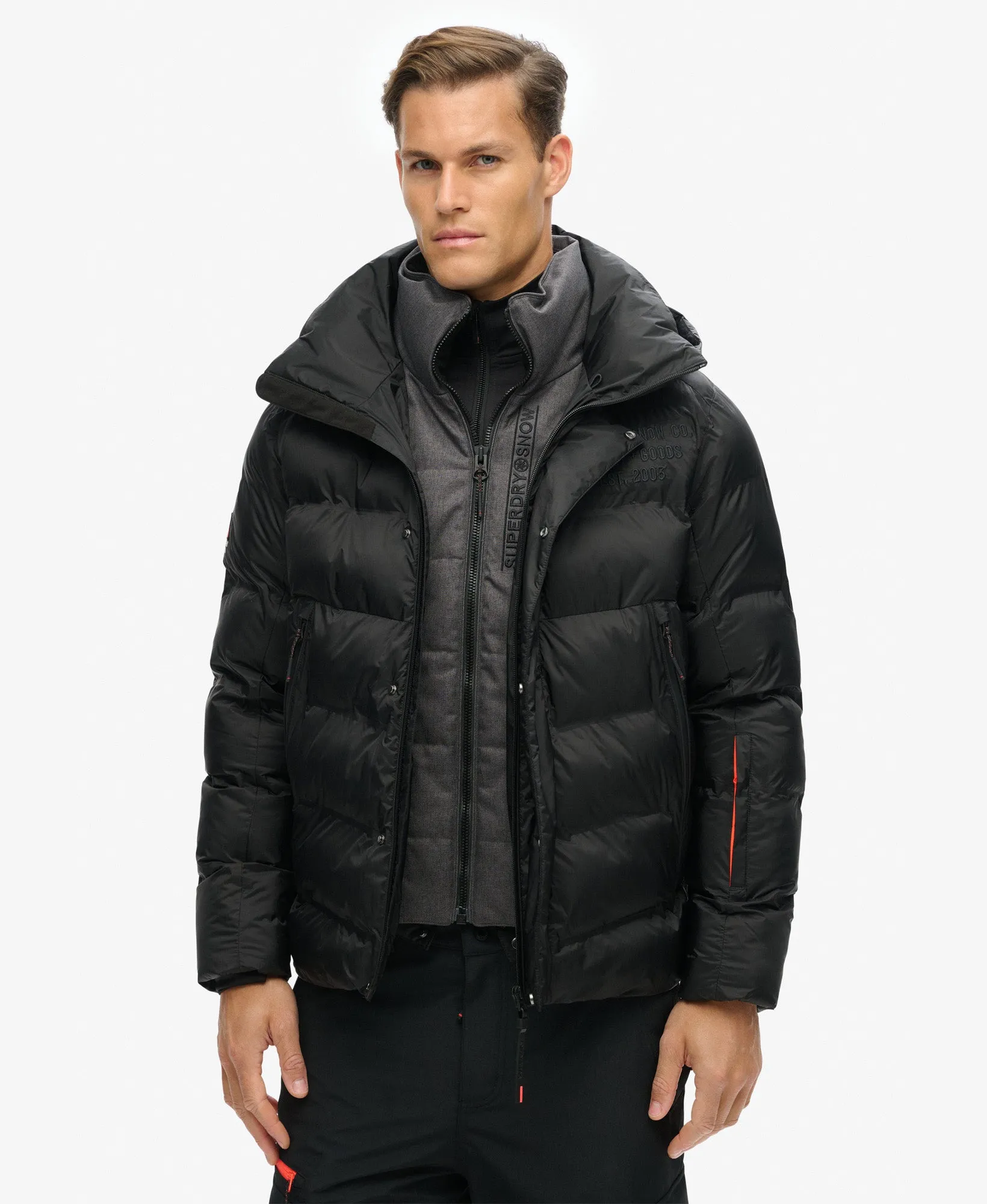 Ski Sport Puffer Jacket | Black