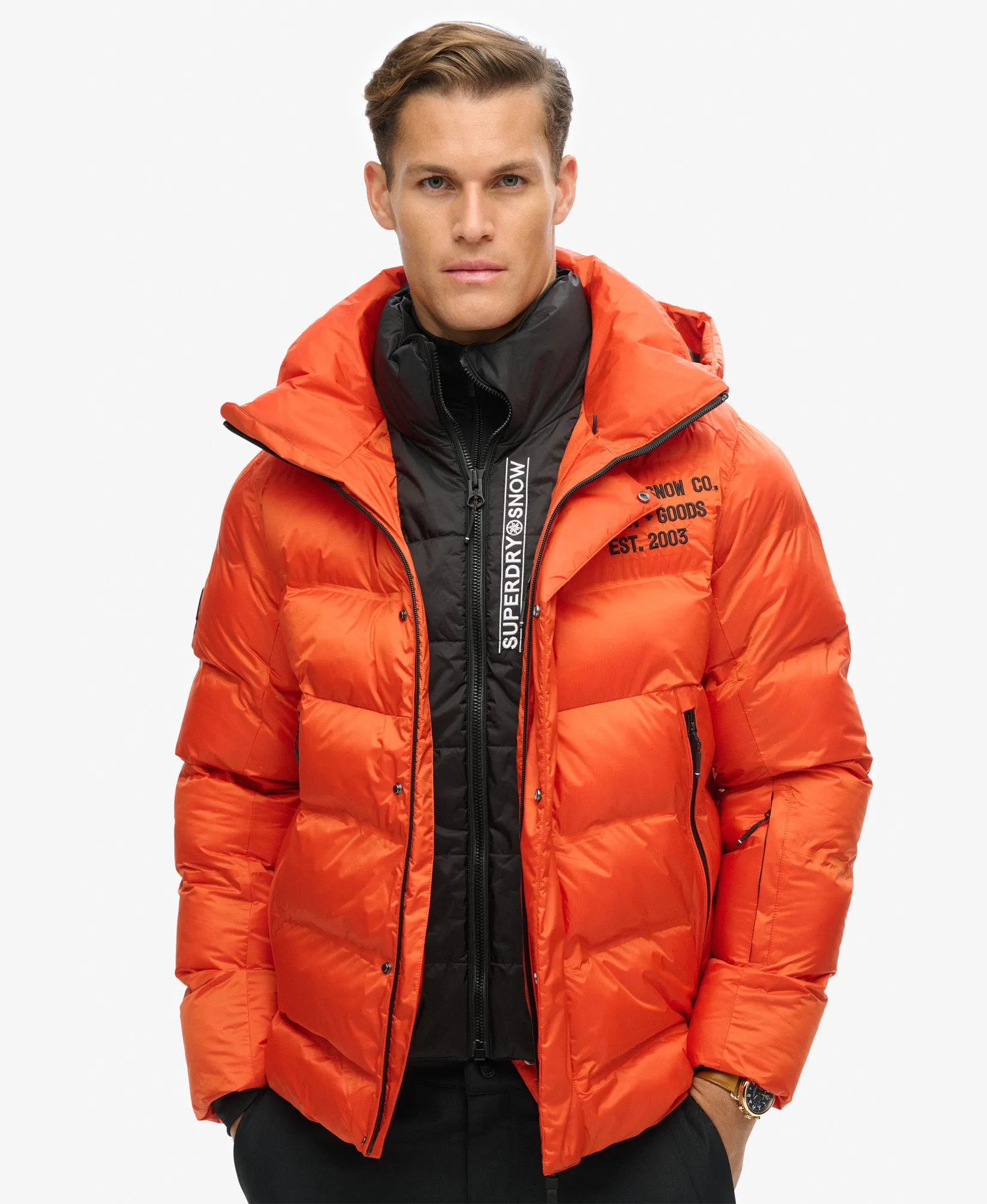 Ski Sport Puffer Jacket | Flame Orange
