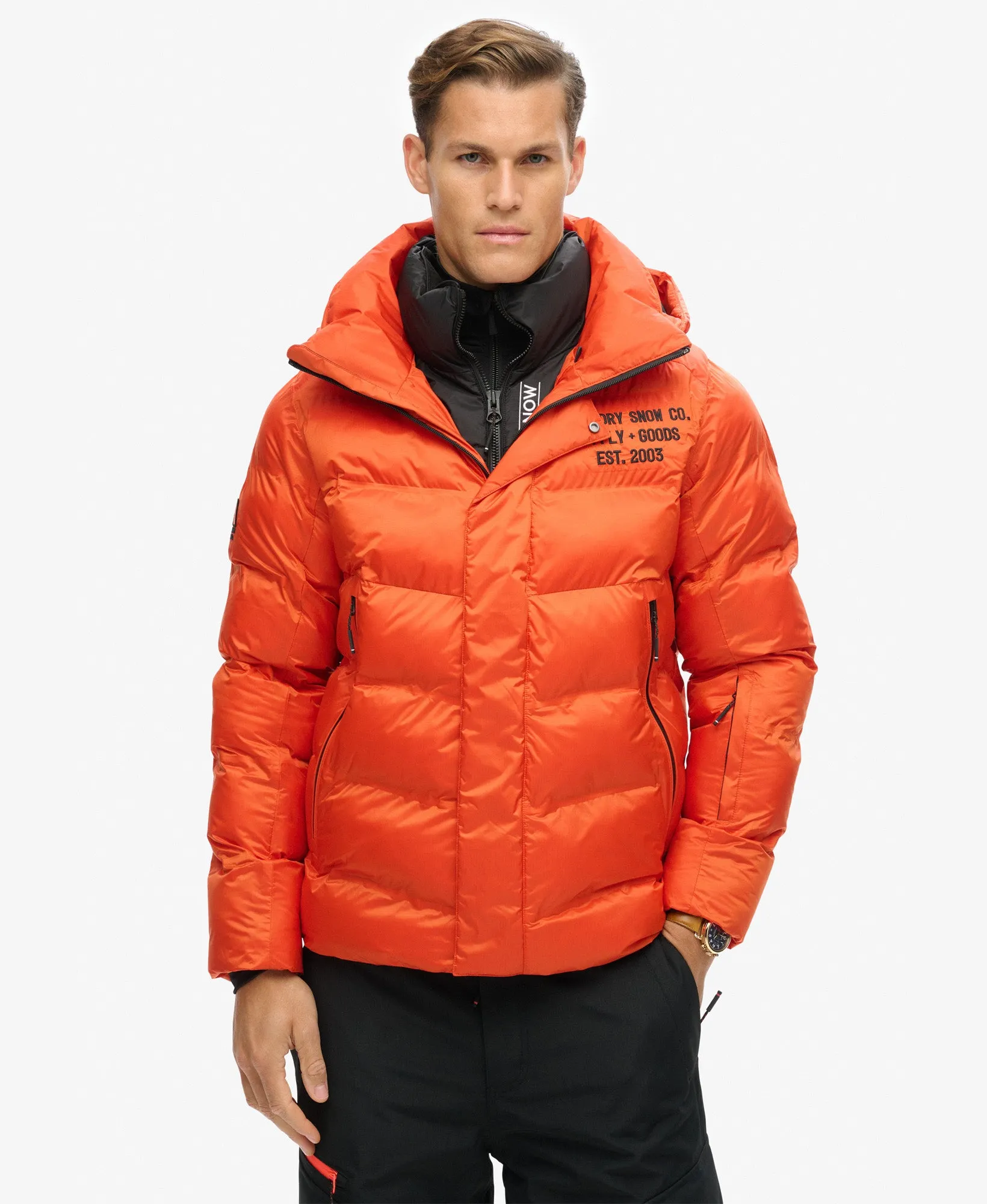 Ski Sport Puffer Jacket | Flame Orange