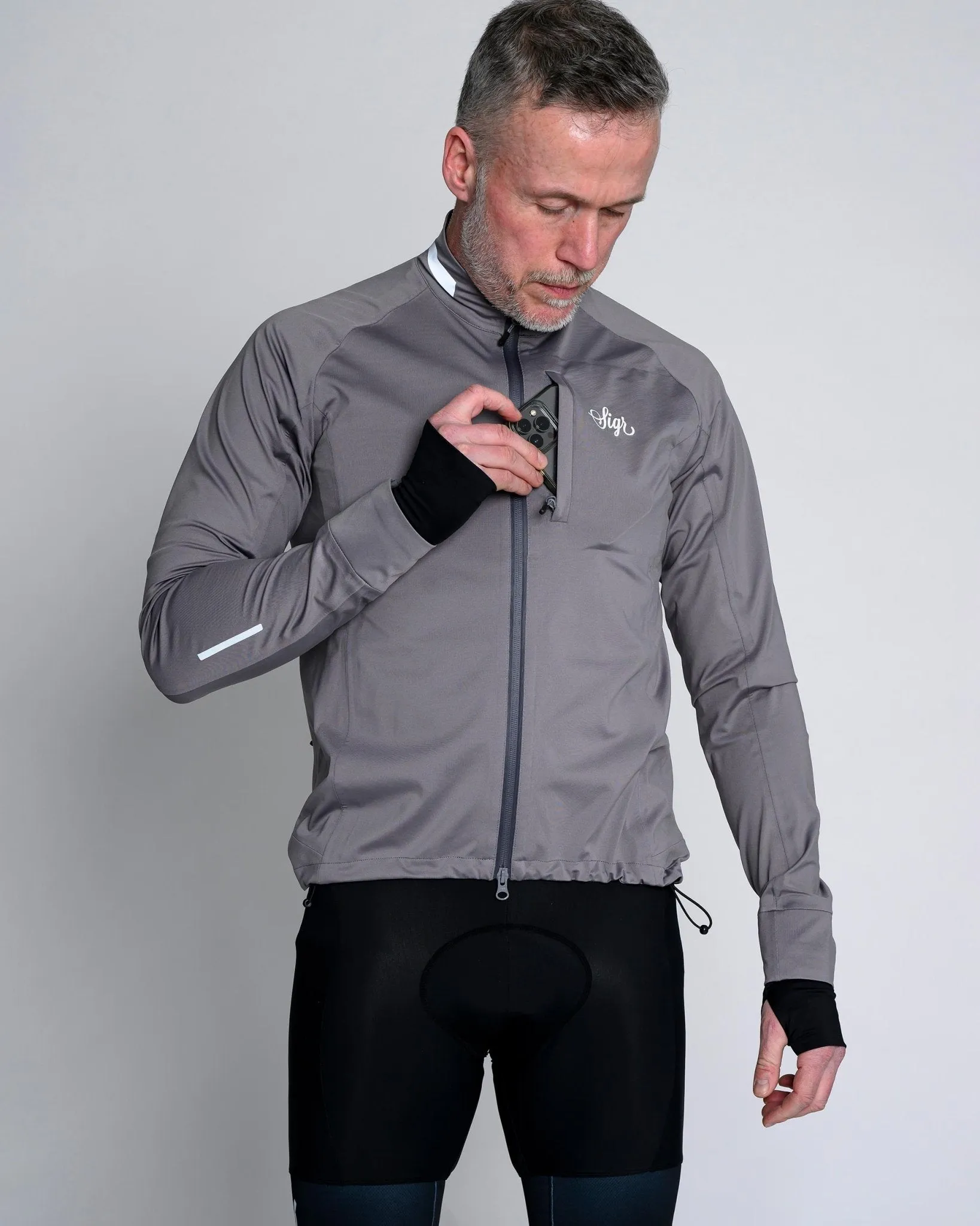 Sköld Men's Titanium Grey Shell Cycling Jacket