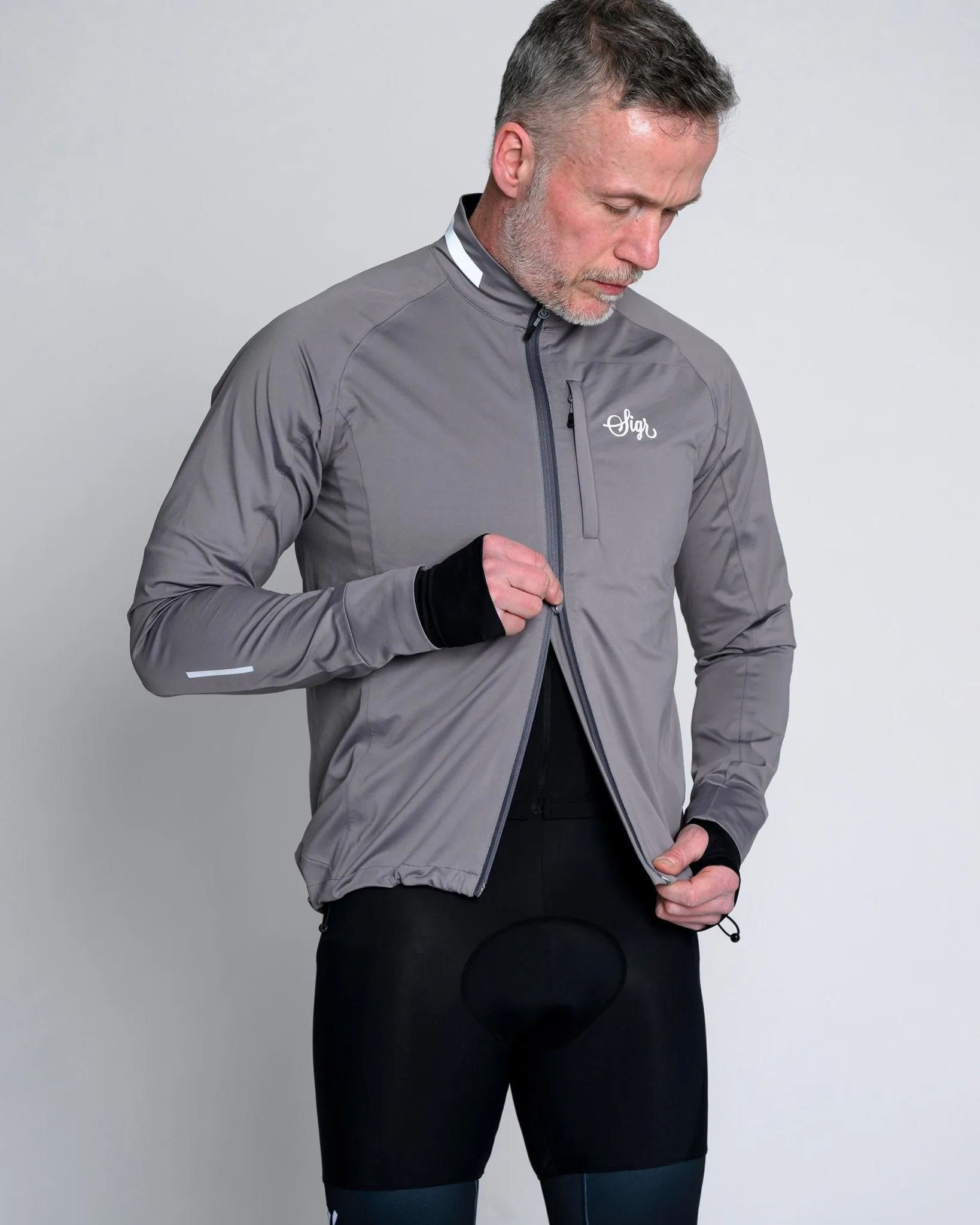 Sköld Men's Titanium Grey Shell Cycling Jacket