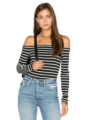 SLASH NECK OFF SHOULDER FULL SLEEVE