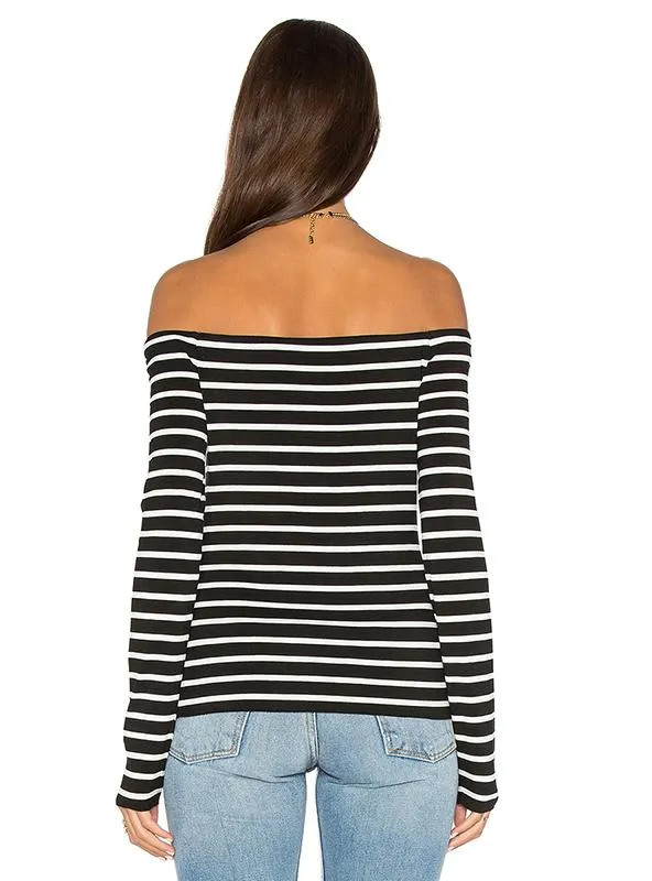 SLASH NECK OFF SHOULDER FULL SLEEVE