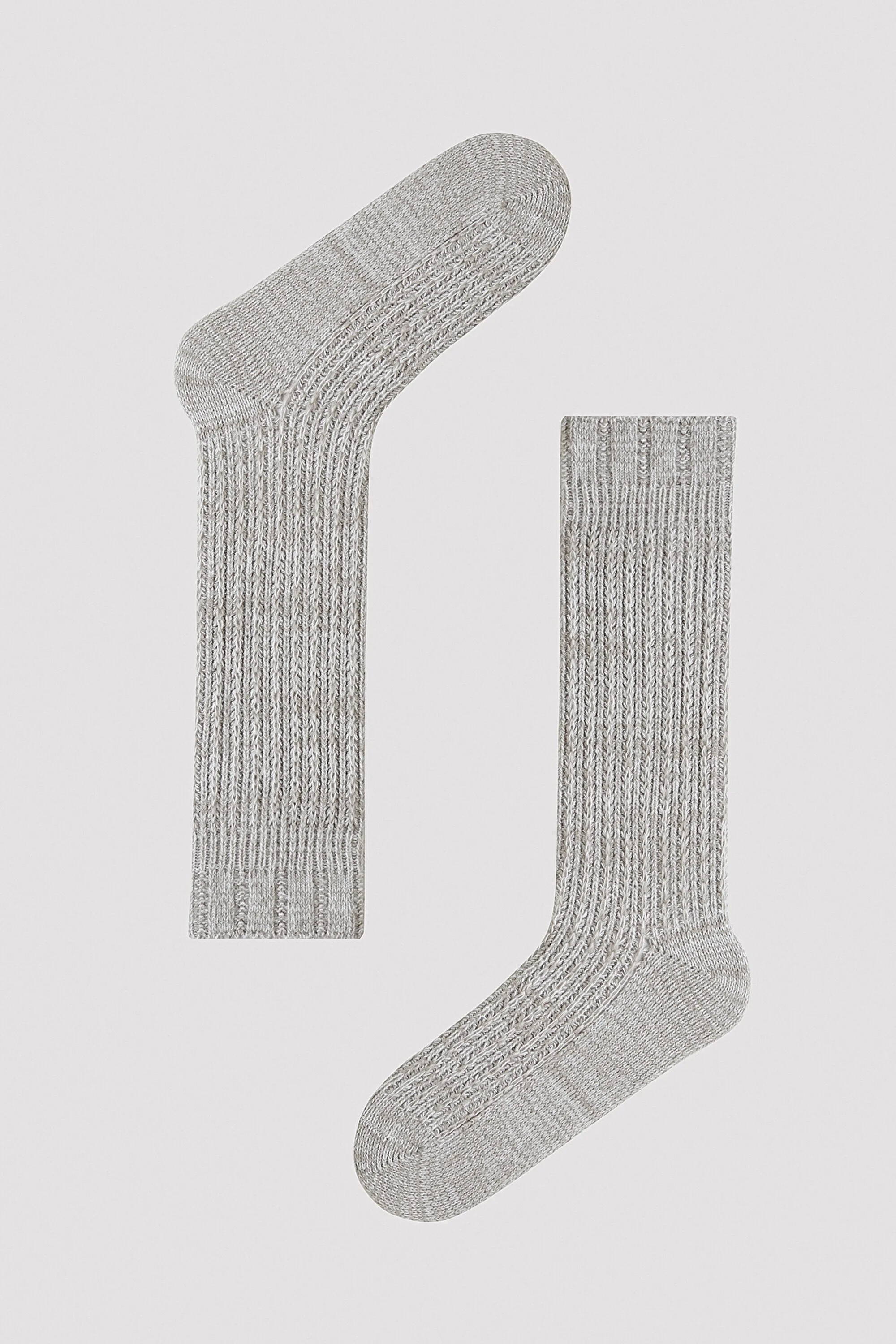 Soft Jacquard Beige Leggings